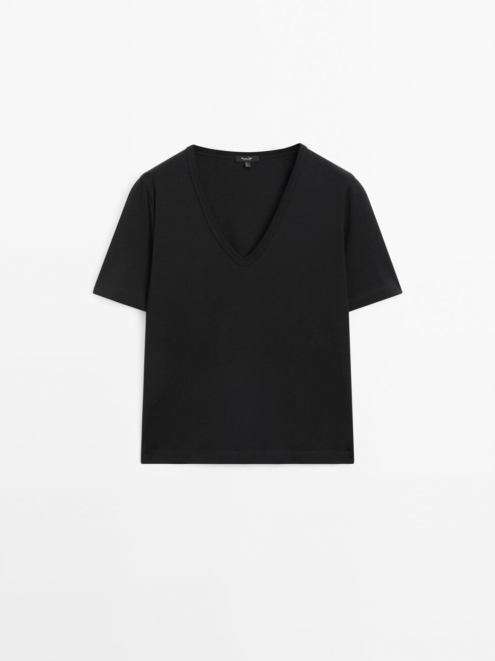 ★ Massimo Dutti★ 100% Cotton V-Neck T-Shirt 06831935800 6832542800_1_1_14.jpg?t=
