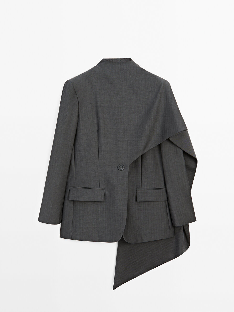 100% wool blazer with scarf detail - STUDIO