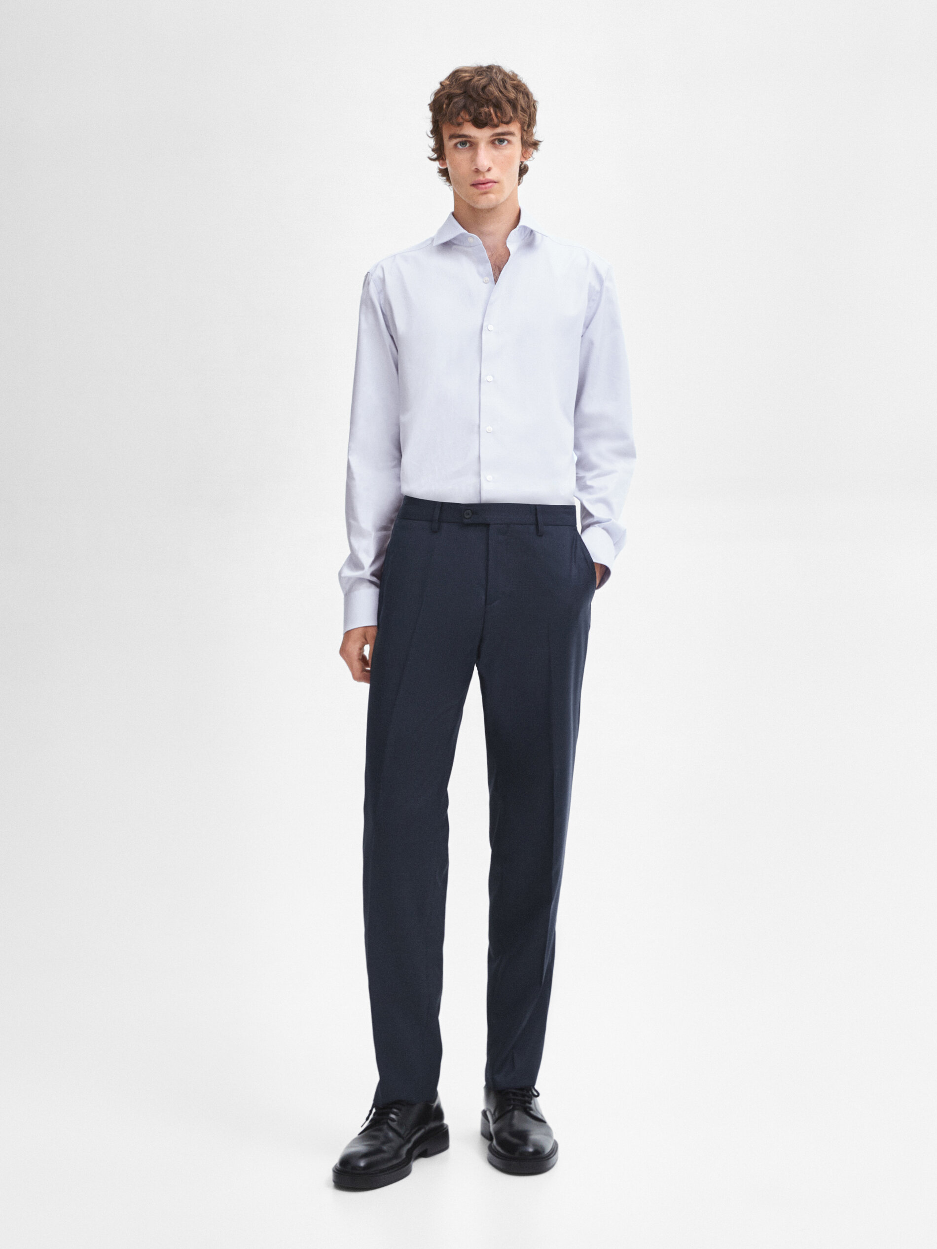 Chemise Slim 100 % Coton - Bleu Ciel - 41 - Massimo Dutti - Homme