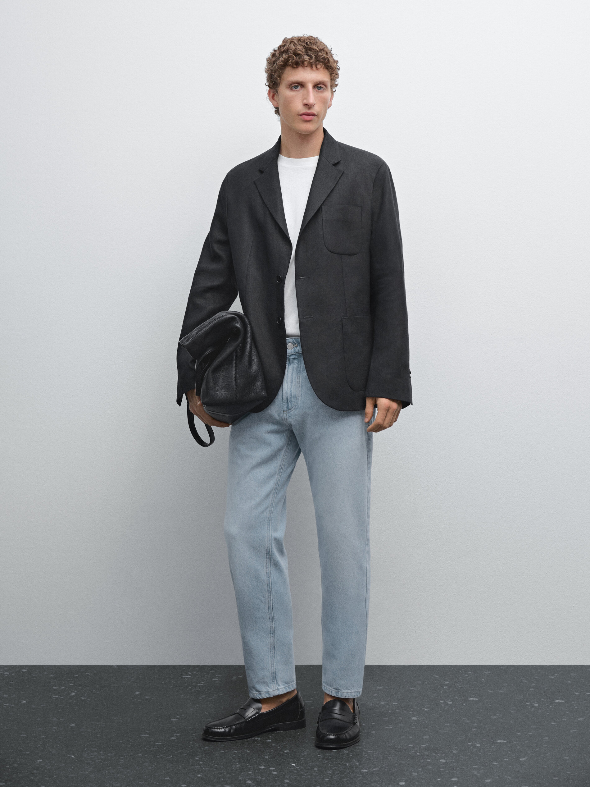 Jean Slim - Bleu Clair - 36 - Massimo Dutti - Homme