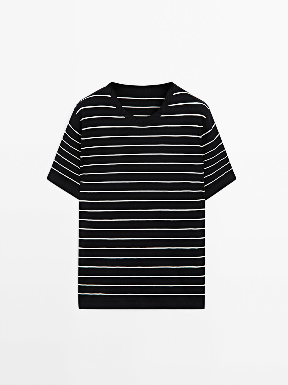 ★Massimo Dutti★ Striped 100% cotton t-shirt Striped 100% cotton T-shirt · Brown · T-shirts And Polo