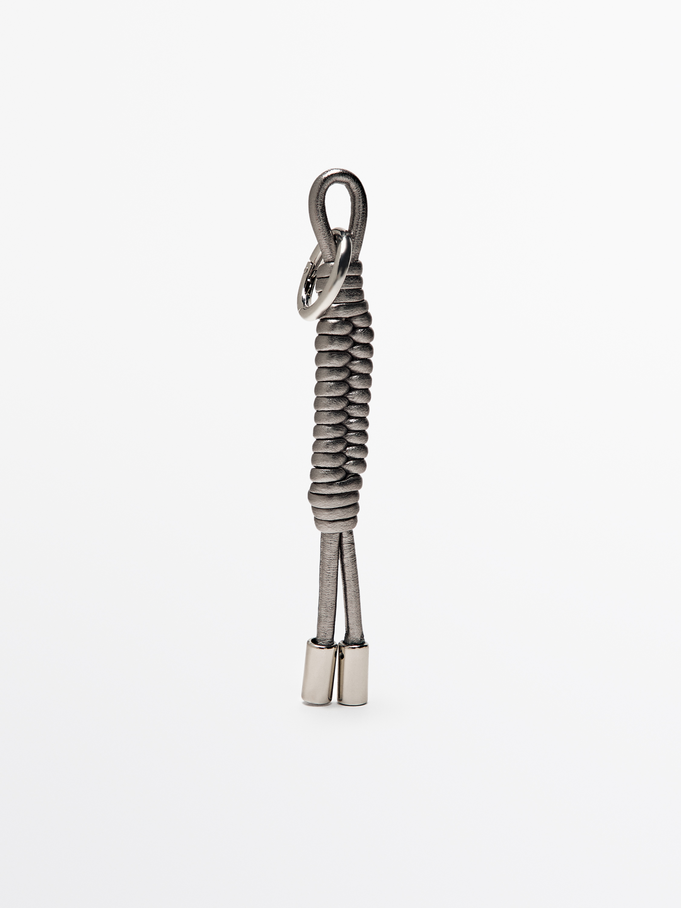 Nappa leather keychain charm knots_5