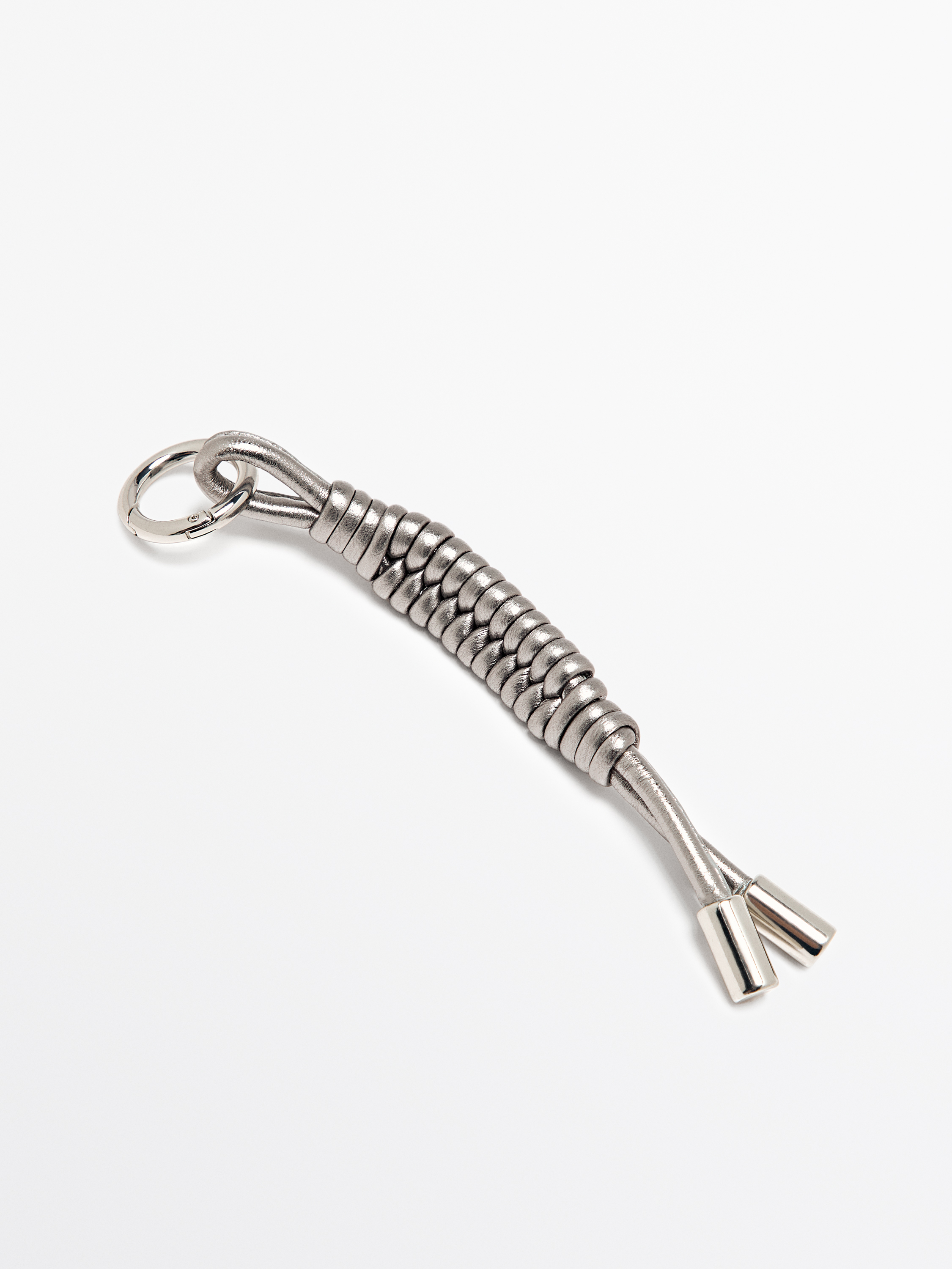 Nappa leather keychain charm knots_6