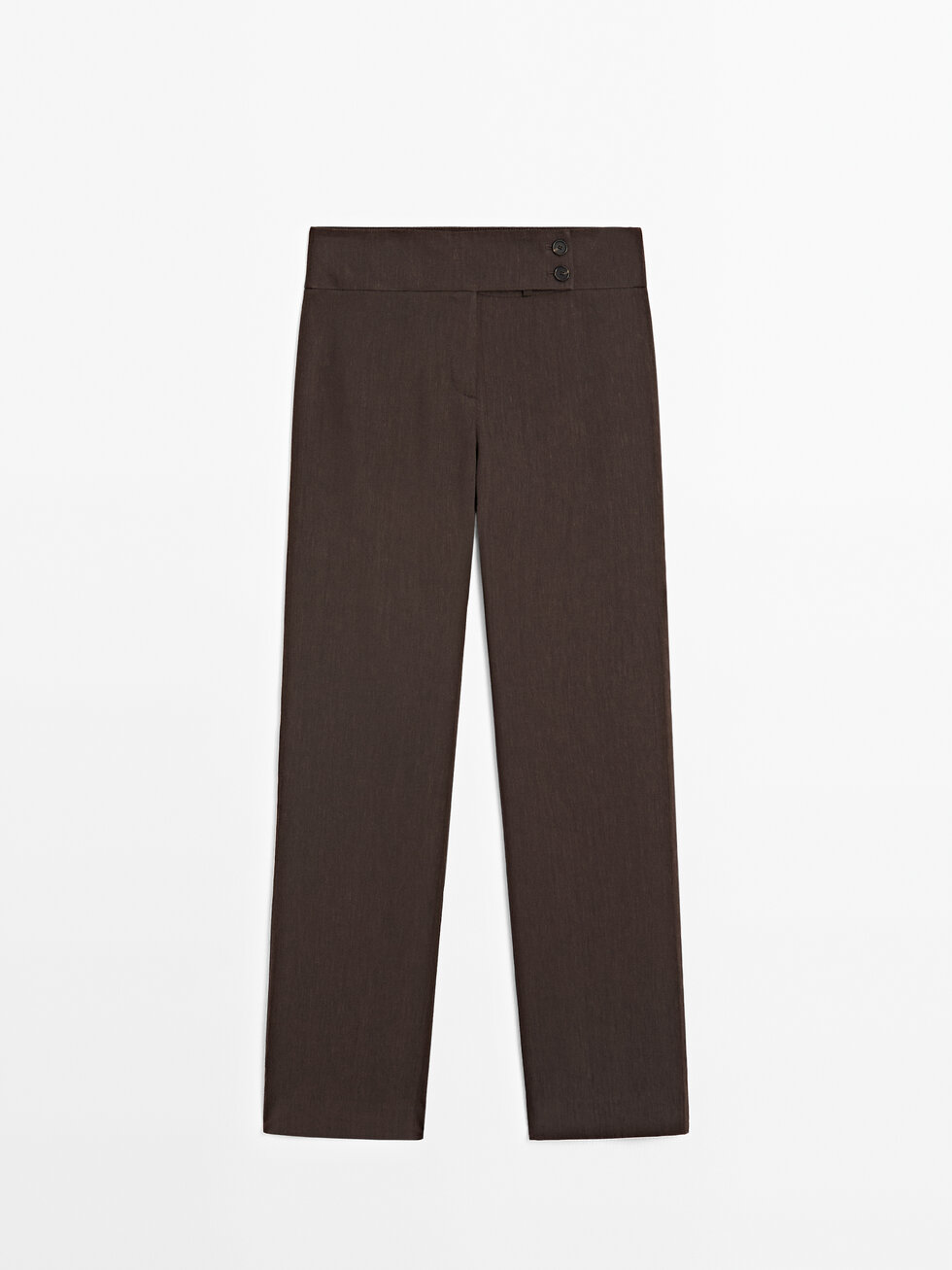 Strečové kalhoty mid waist regular fit