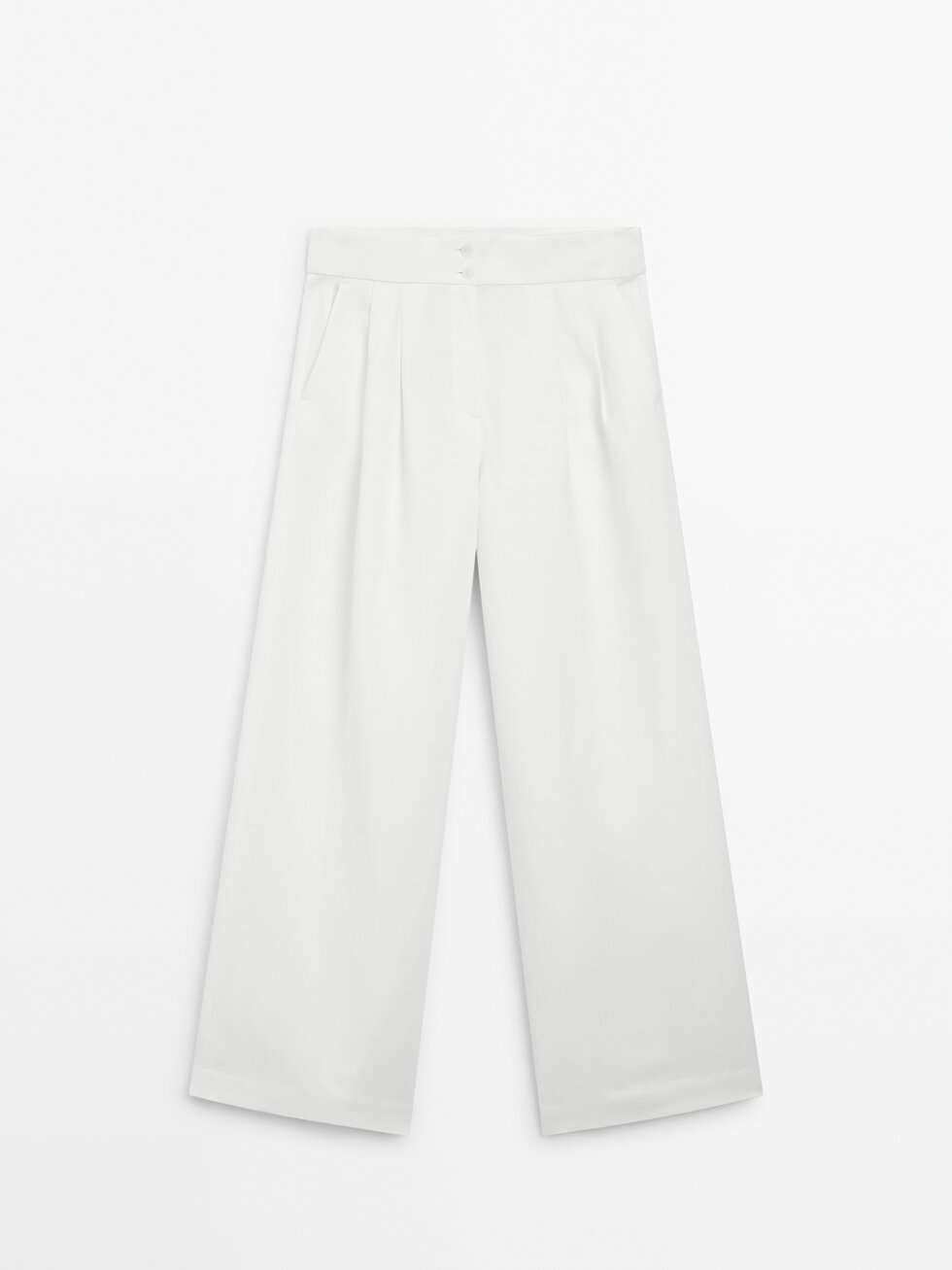 Celana panjang palazzo pleated jatuh