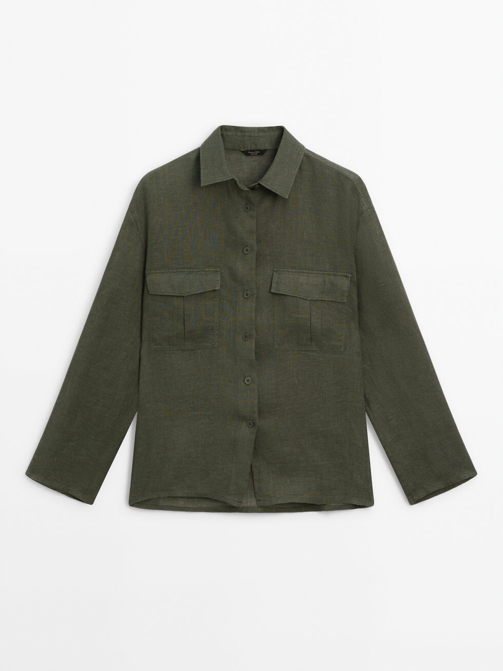 Camisa 100% lino bolsillos