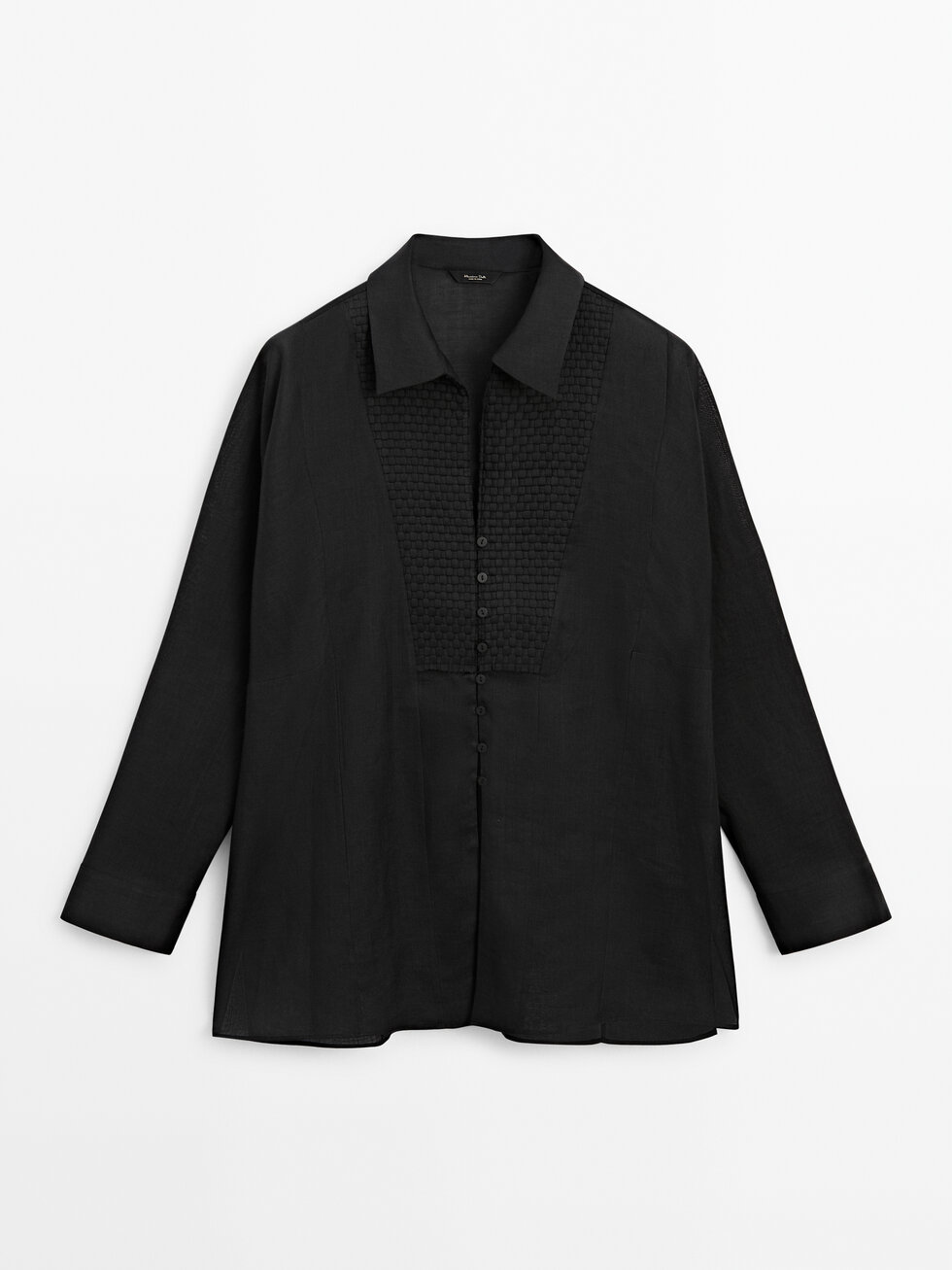 Shirt with bib detail