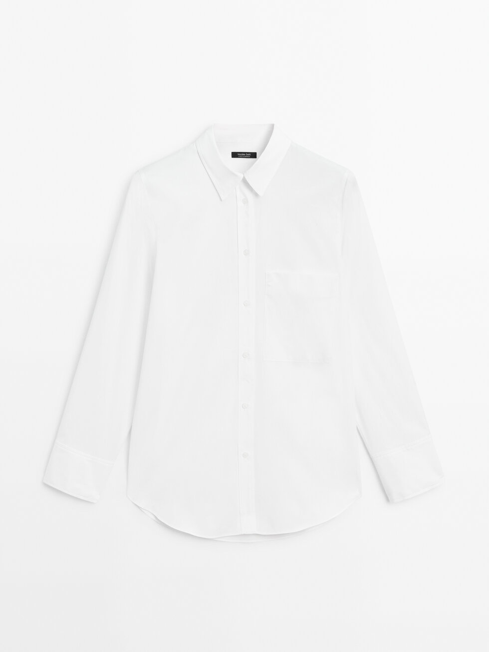 Kemeja poplin katun 100% dengan saku