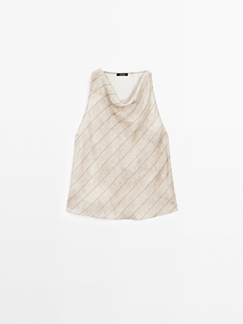 Flowing striped halter top