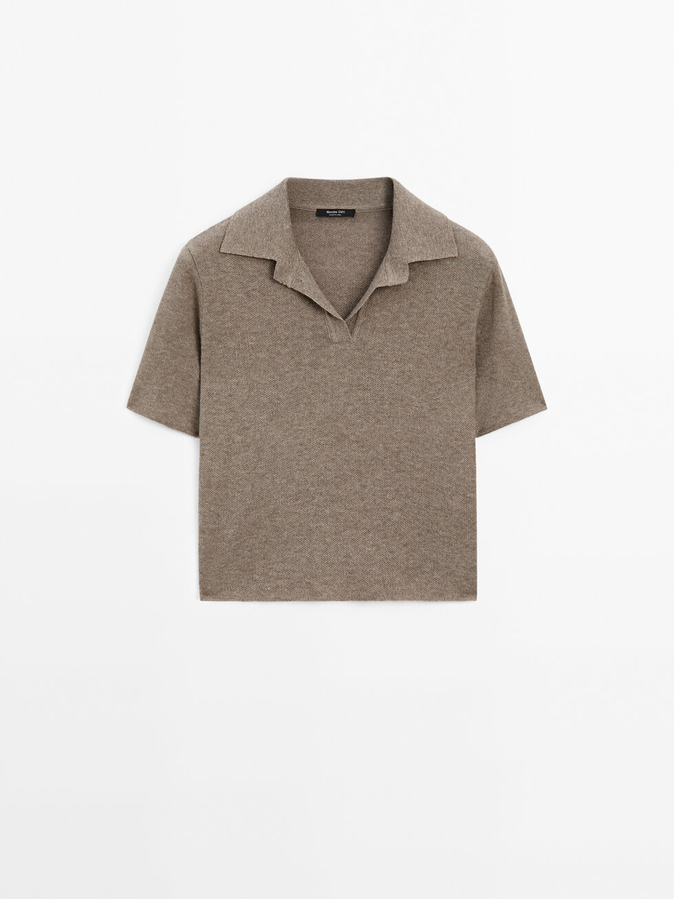 Cotton blend short sleeve polo shirt