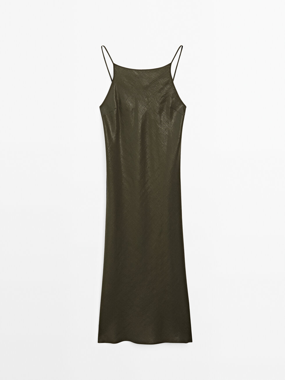 Vestido halter satinado