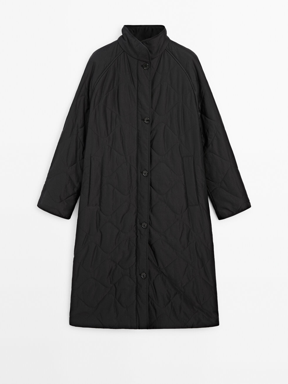 Cappotto imbottito trapuntato a rombi