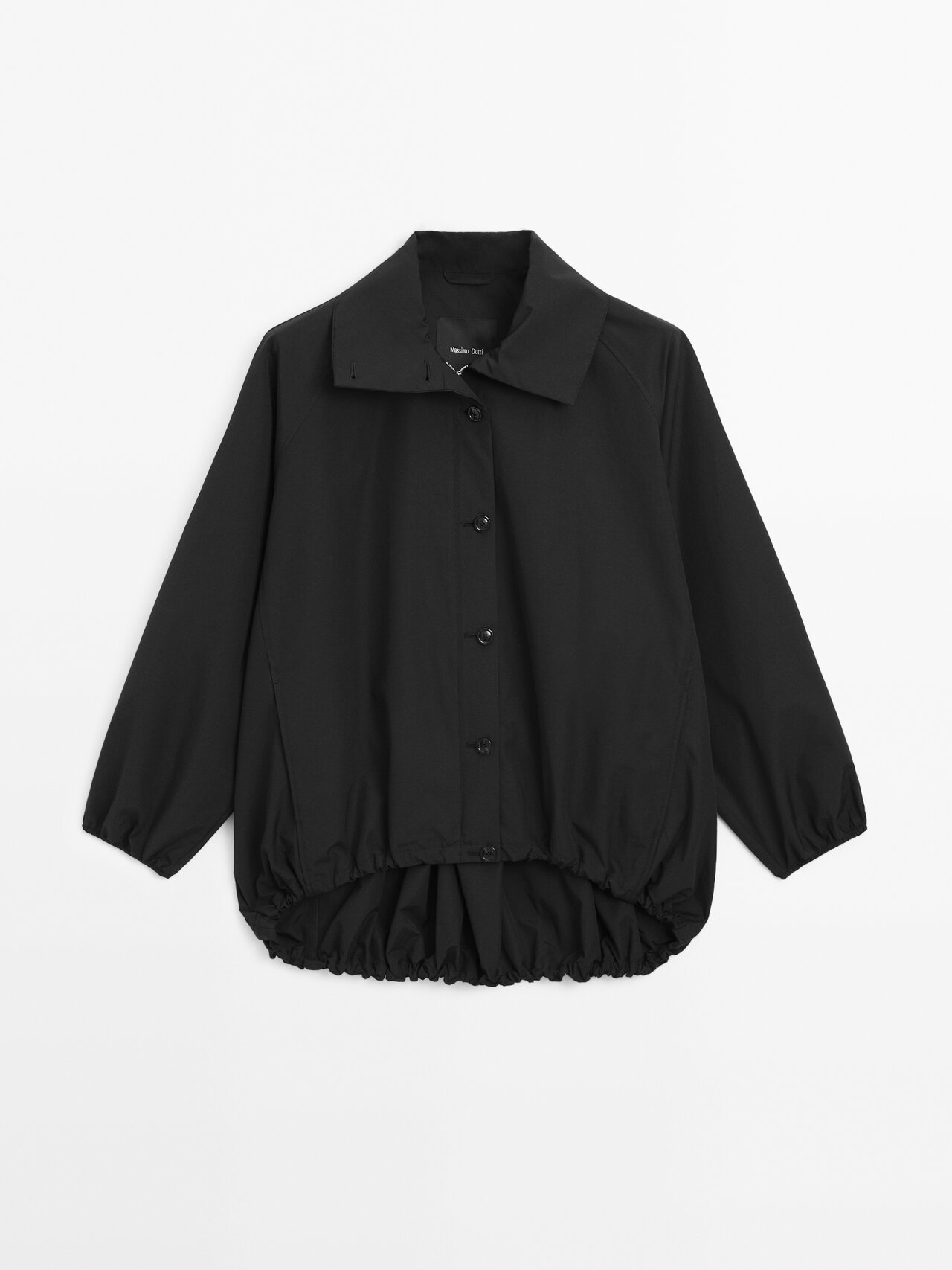 MASSIMO DUTTI PARKA MIT PUFFÄRMELN AUS BAUMWOLLMISCHGEWEBE