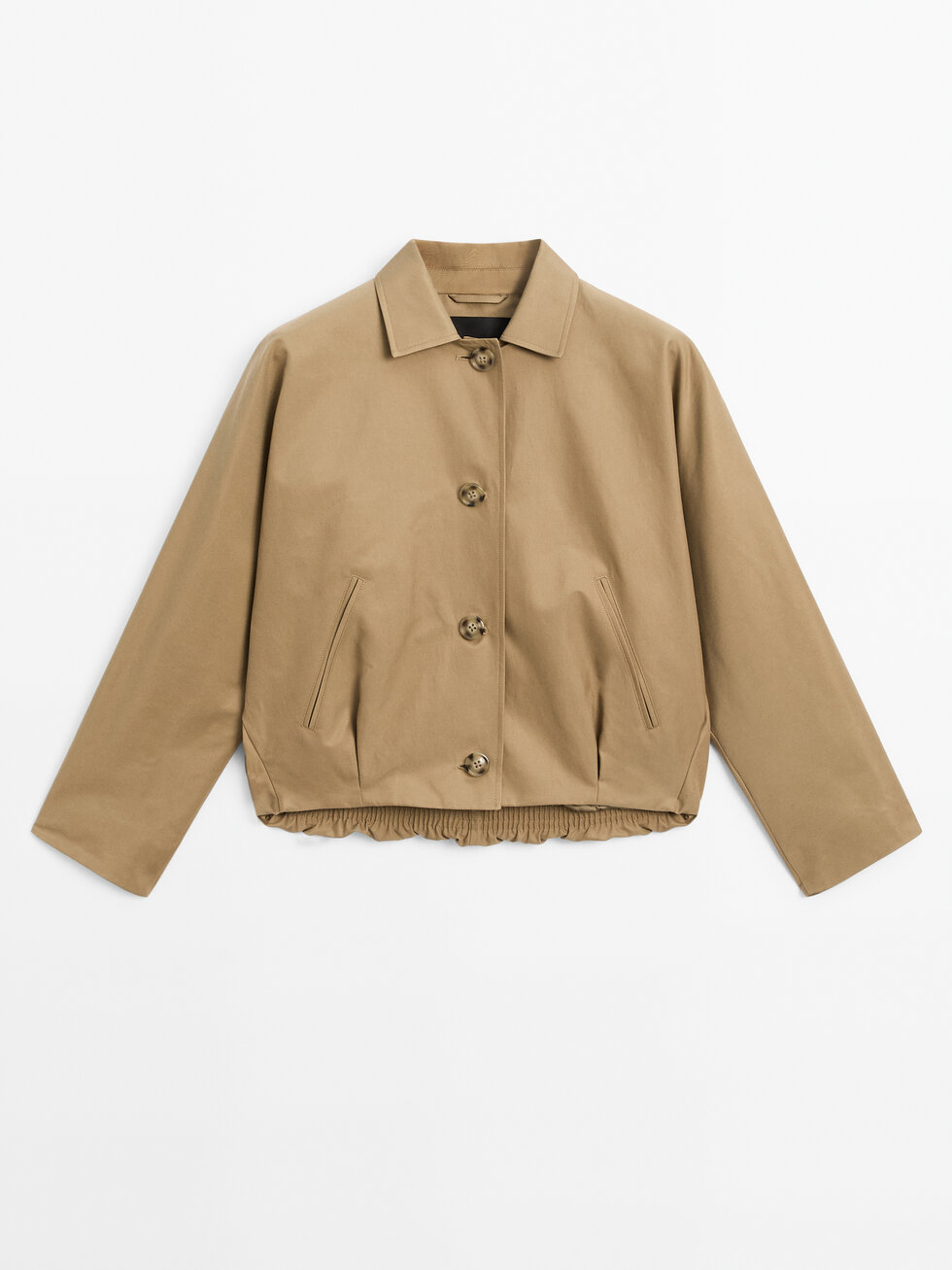 Chaqueta capa oversize mezcla algodón