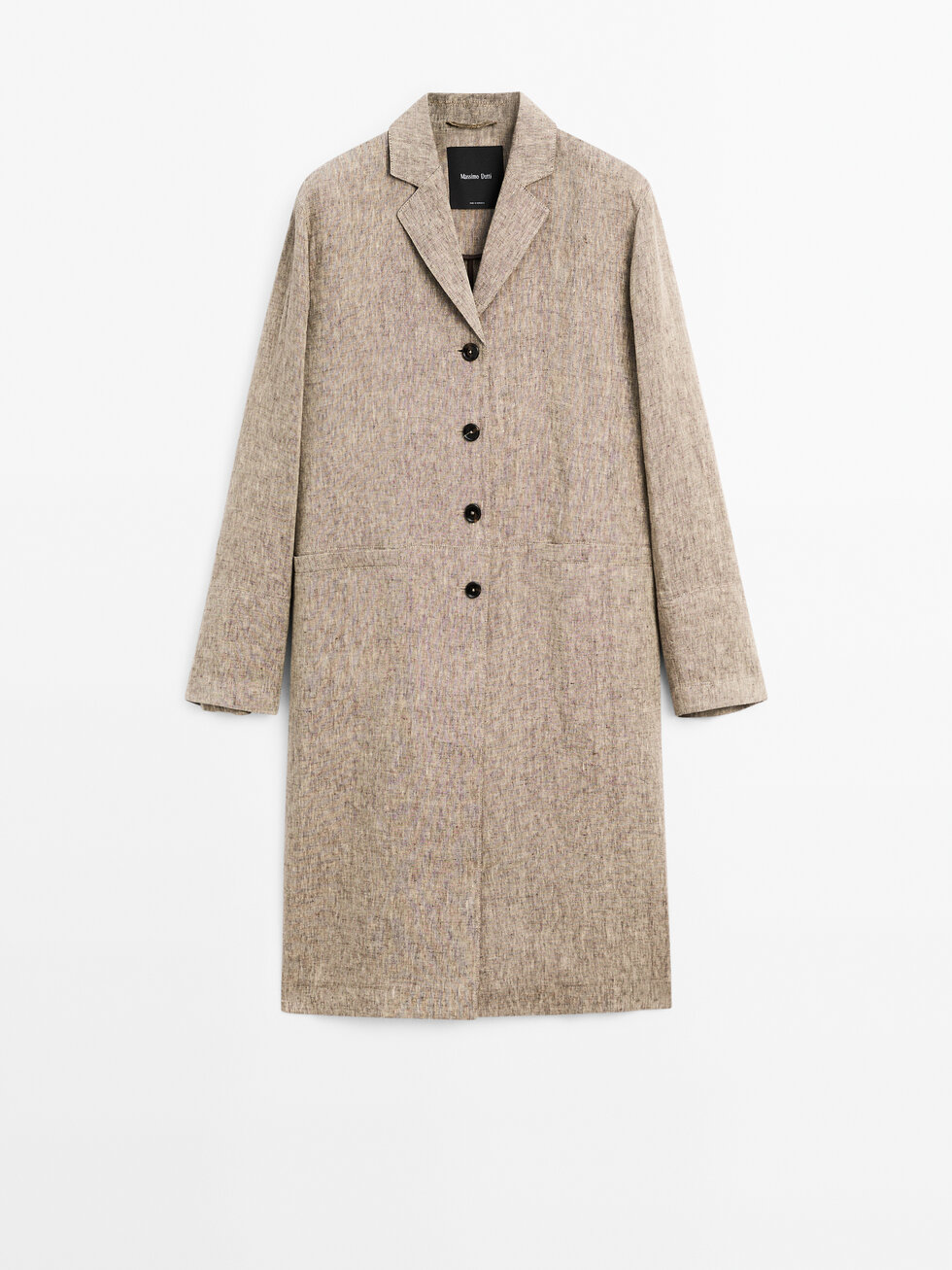 Lightweight 100% linen coat