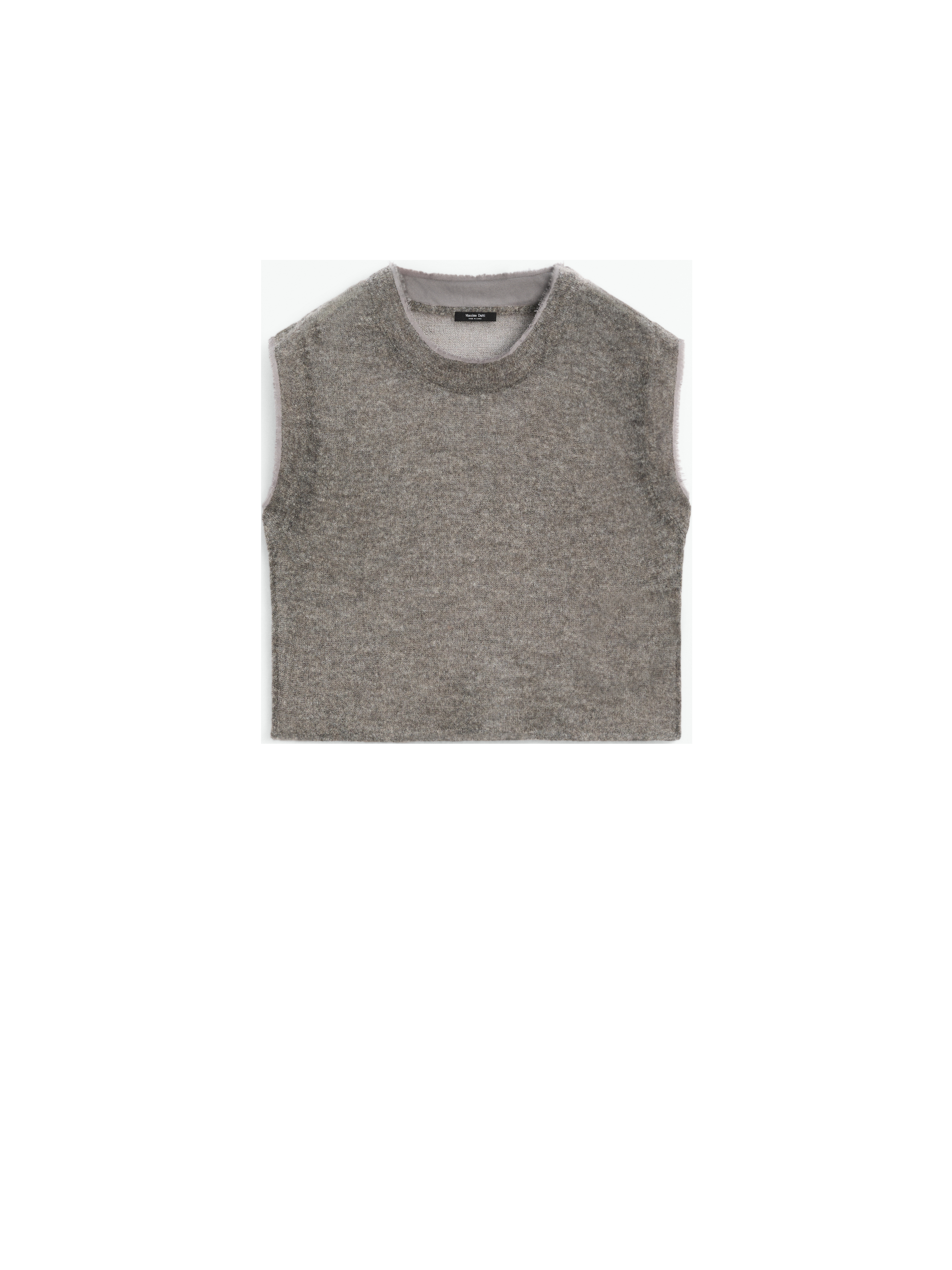 Kontrast pamuk karışımlı ve kolsuz t-shirt_1