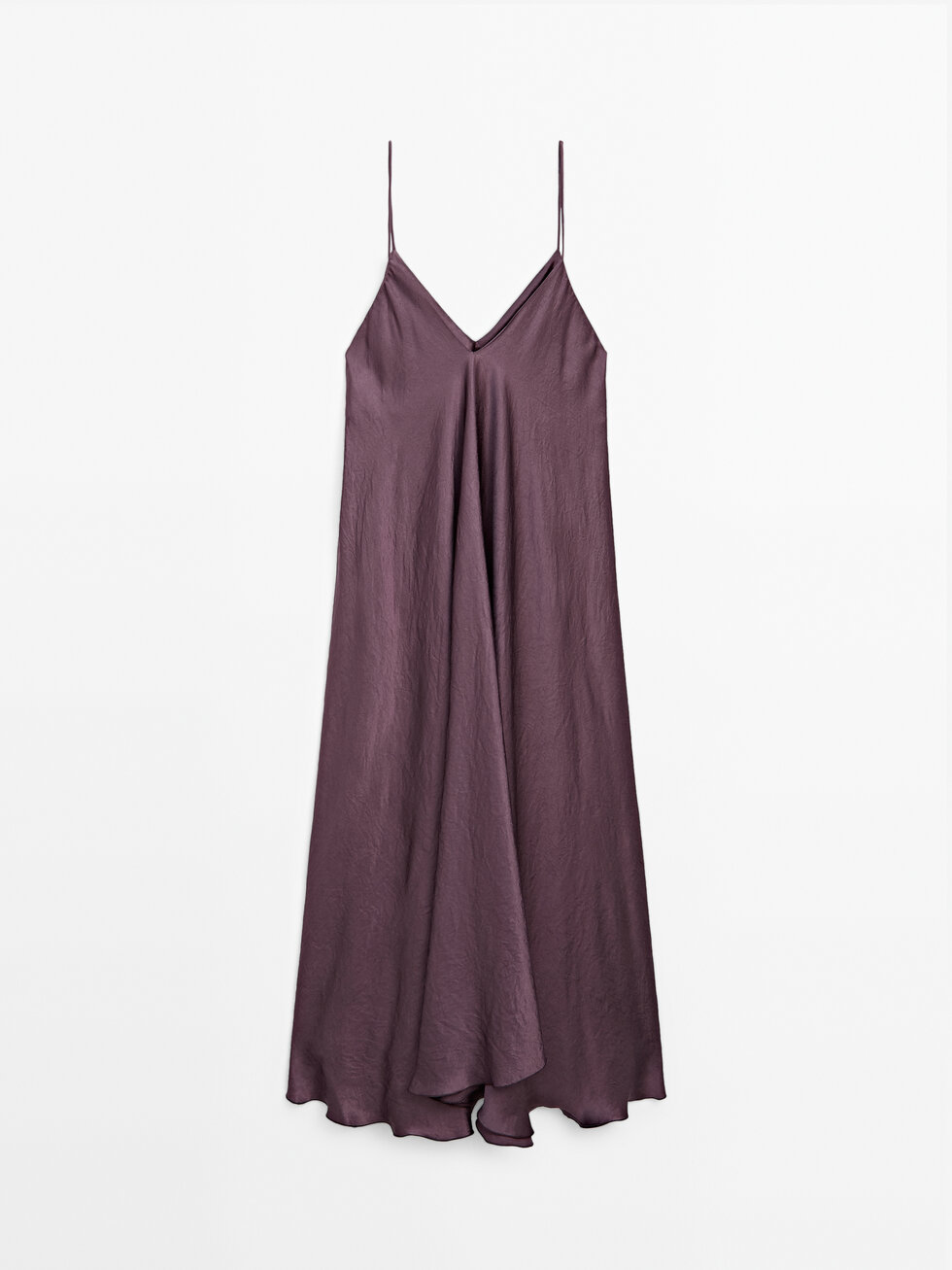 ★ Massimo Dutti★ Fluid satin midi dress with strap detail Flowing satin midi dress · Dark Blue · Smart / Dresses And
