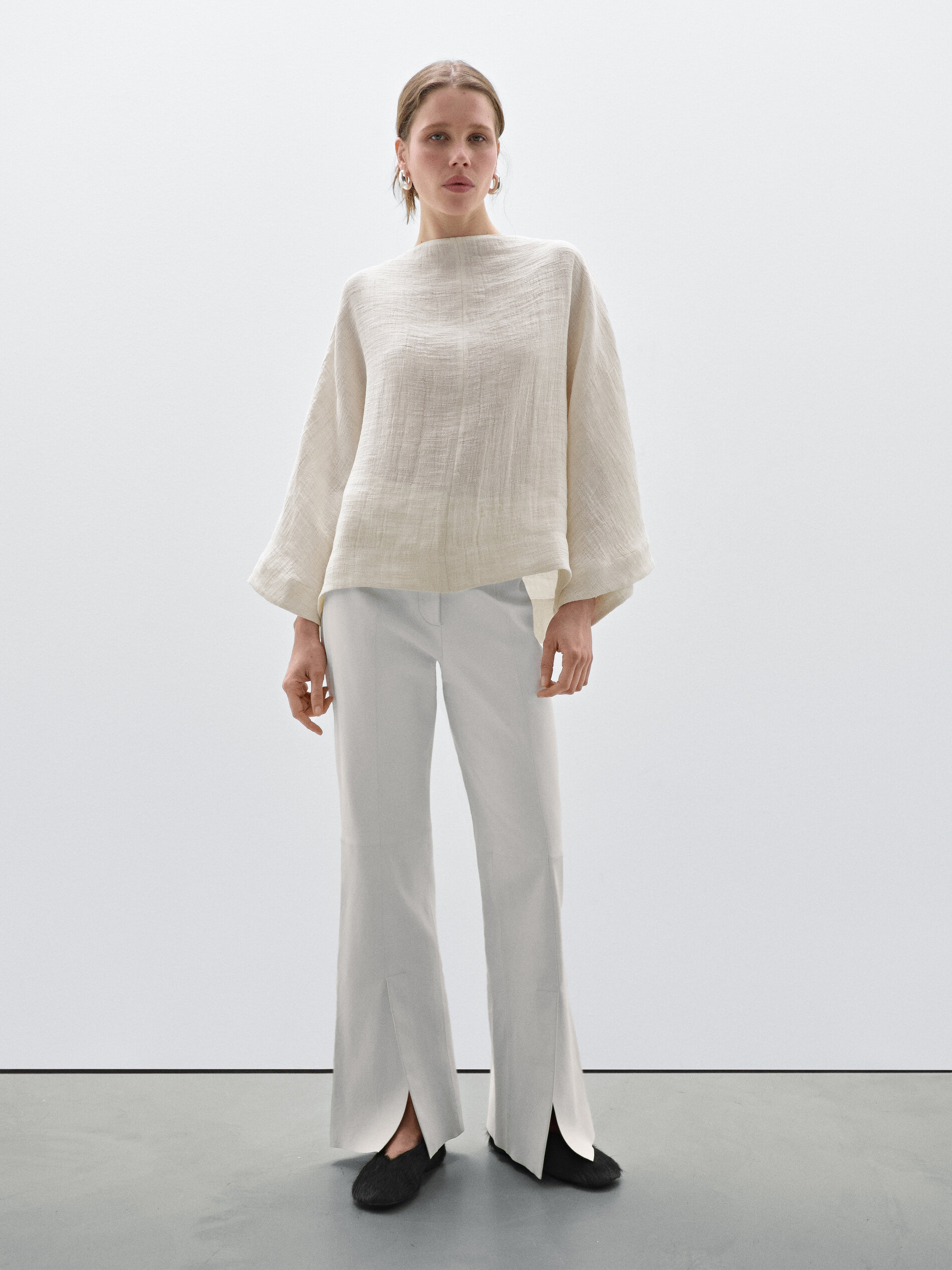 Chemisier Décolleté Dos En V - Studio - Cru - S - Massimo Dutti - Femme