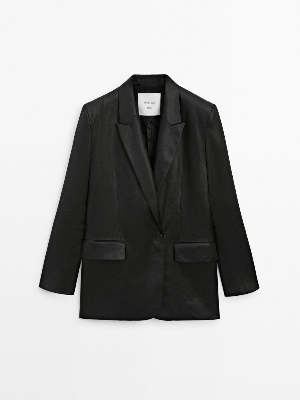 ★ Massimo Dutti★ Double Breasted Blazer 06049677313 Lightweight double-breasted linen blend blazer · Dark Grey