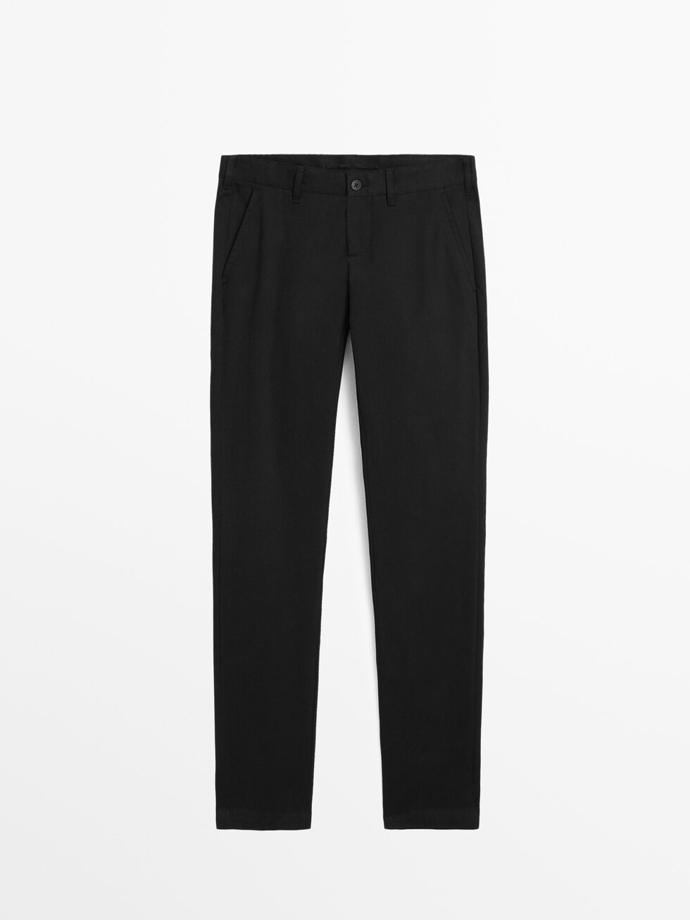 Slim fit twill trousers