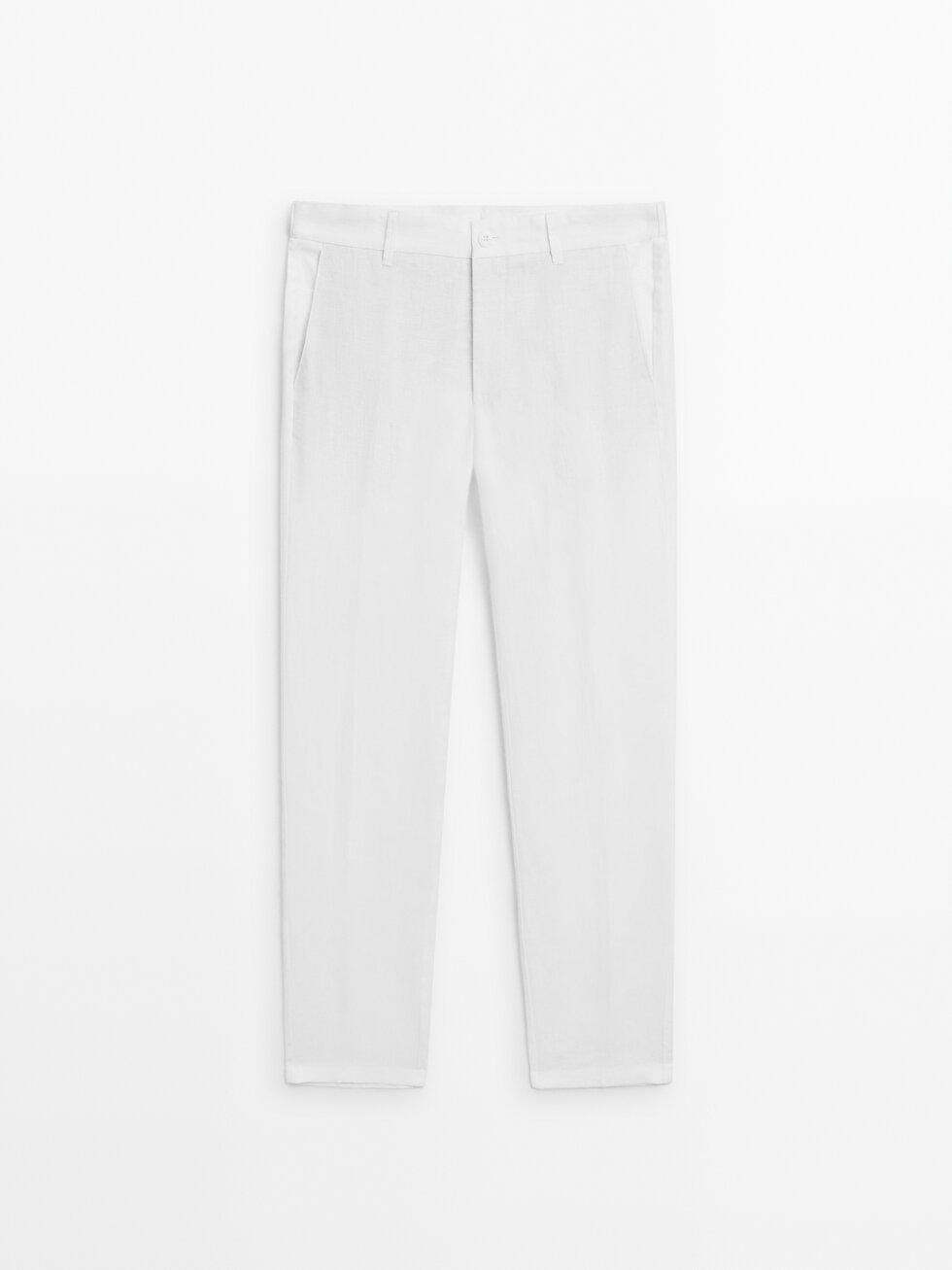 Hose im Tapered-Fit aus 100 % Leinen