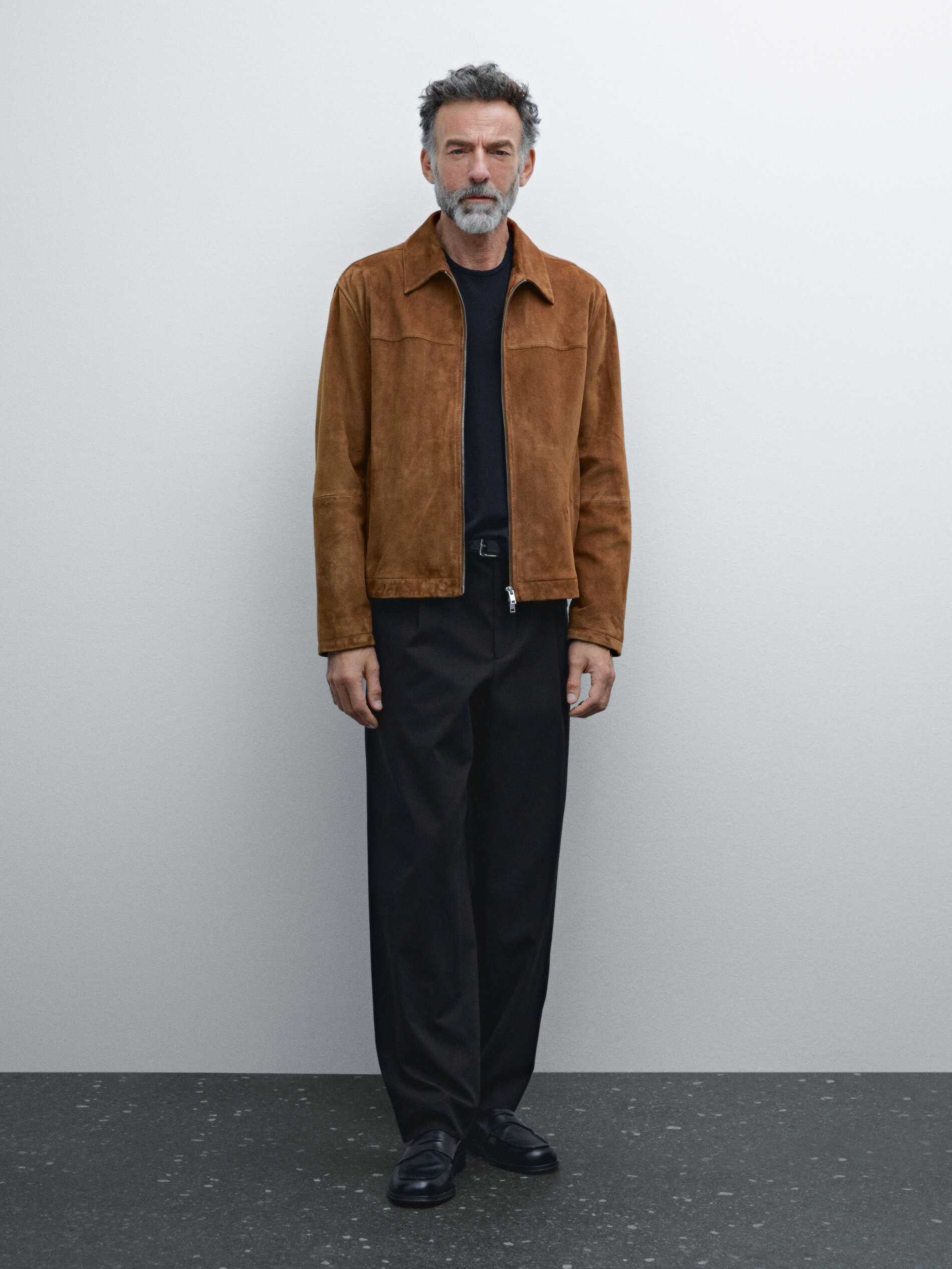 Pantalon Relaxed Fit 100 % Coton - Bleu Marine - 40 - Massimo Dutti - Homme