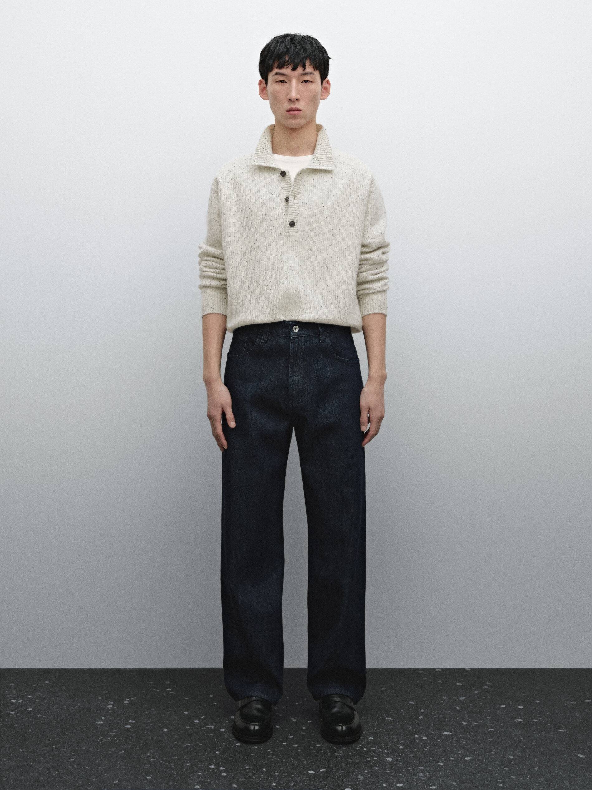 Jean Wide Leg - Indigo - 32 - Massimo Dutti - Homme