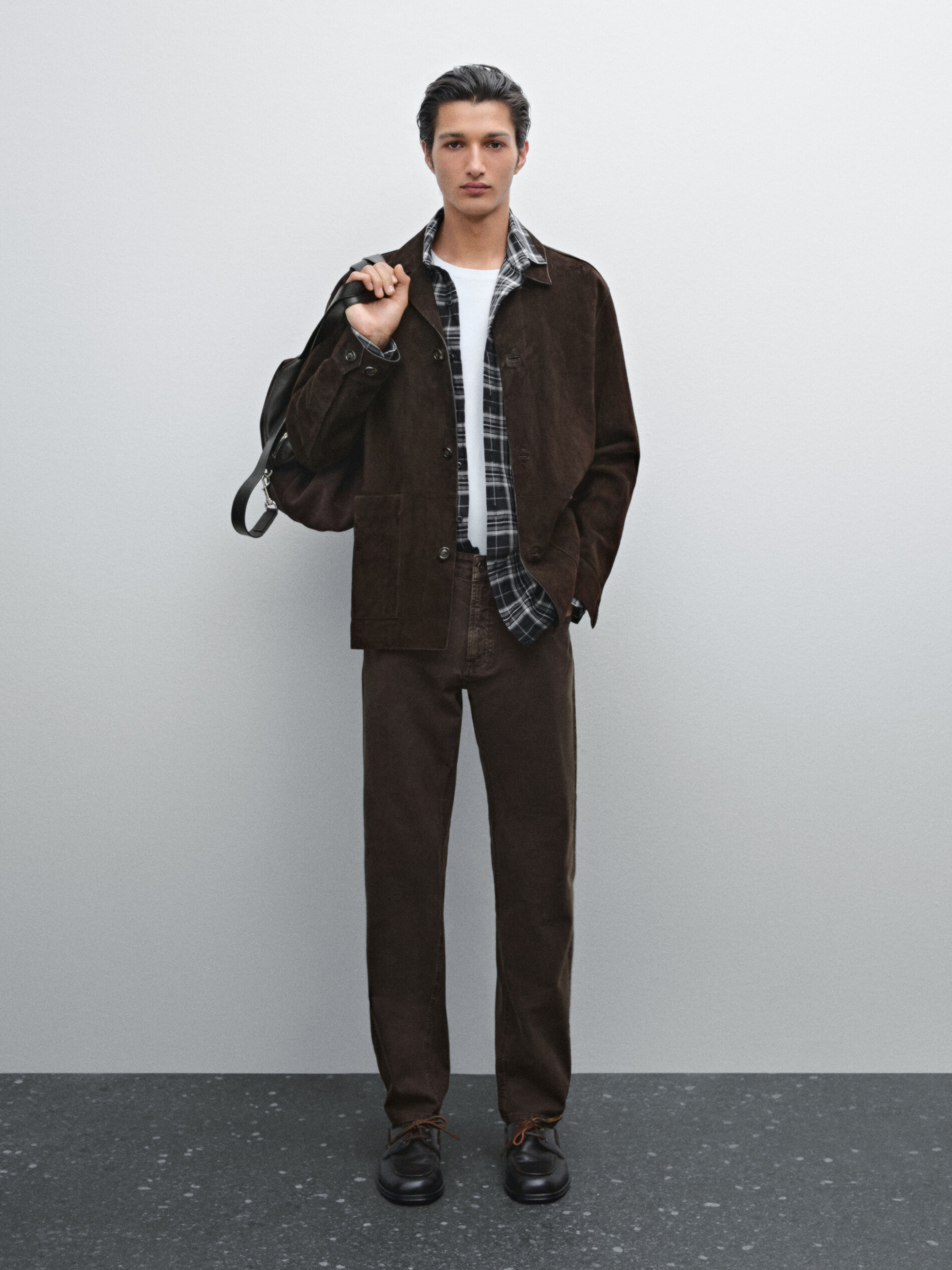 Faux Jean Relaxed Fit - Marron - 32 - Massimo Dutti - Homme