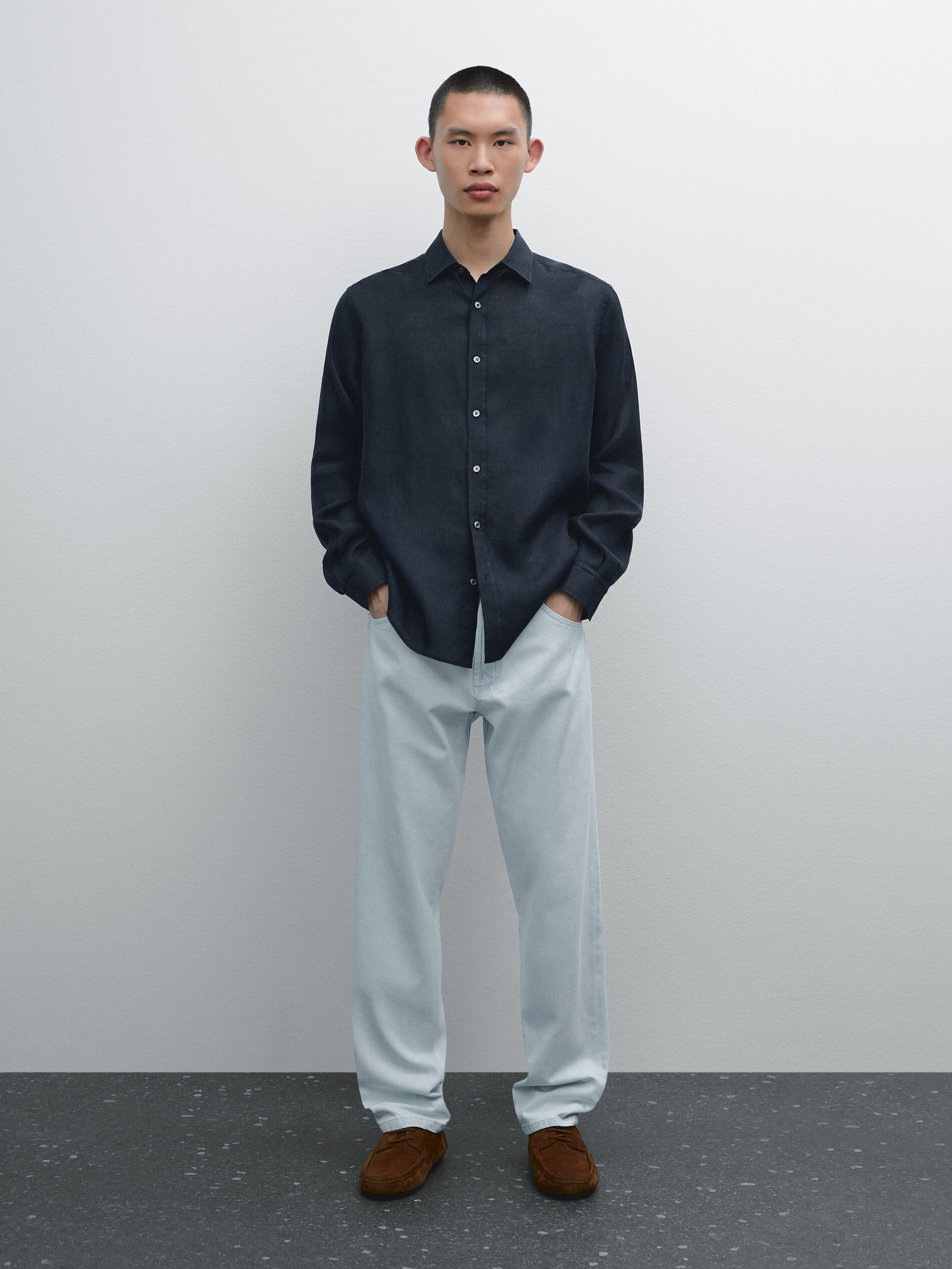 Jean Relaxed Fit - Indigo - 34 - Massimo Dutti - Homme