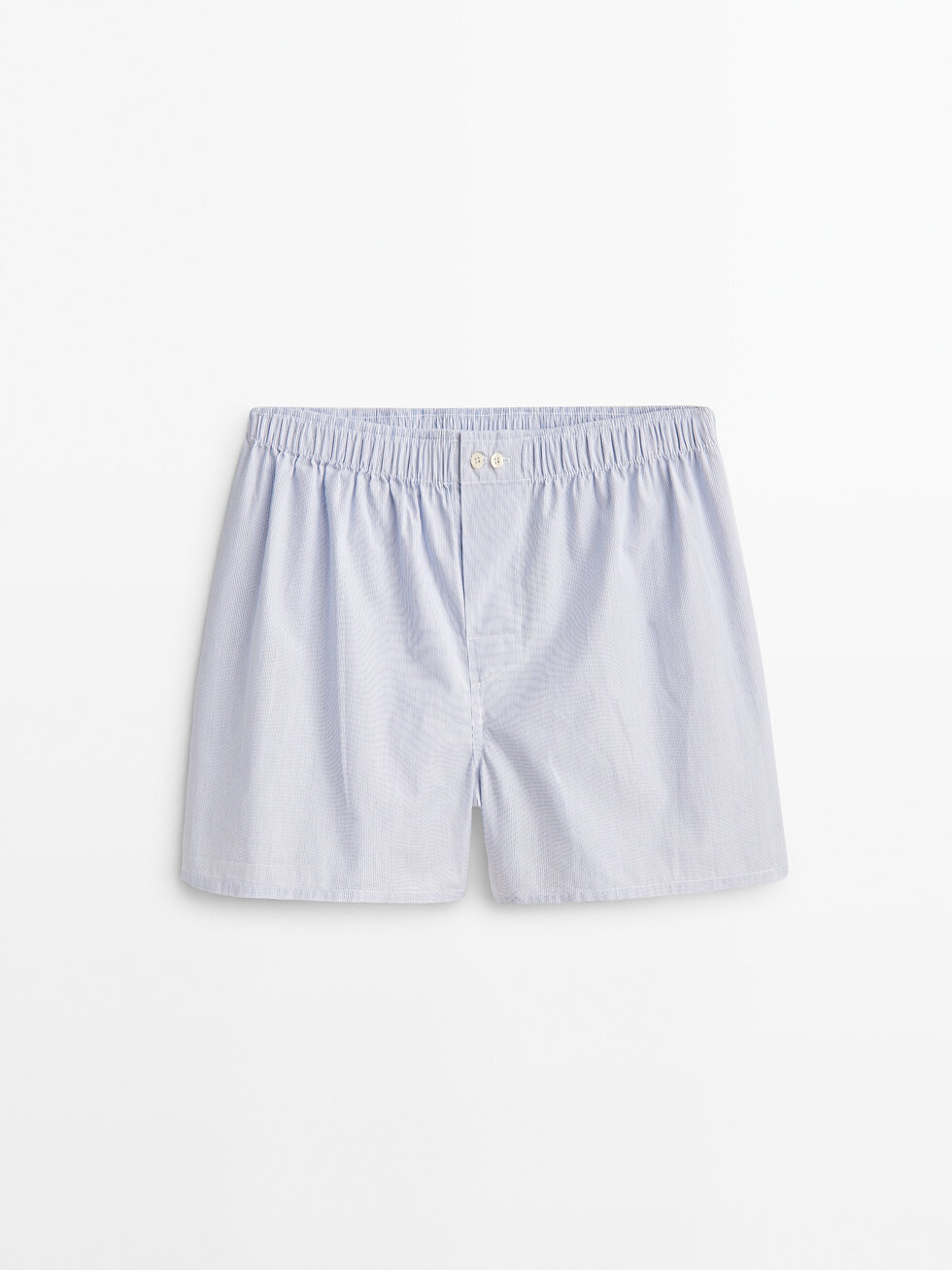★ Massimo Dutti★ Navy Blue Poplin Boxer Briefs 0024118540 Massimo Dutti Cotton Boxer Shorts - ShopStyle
