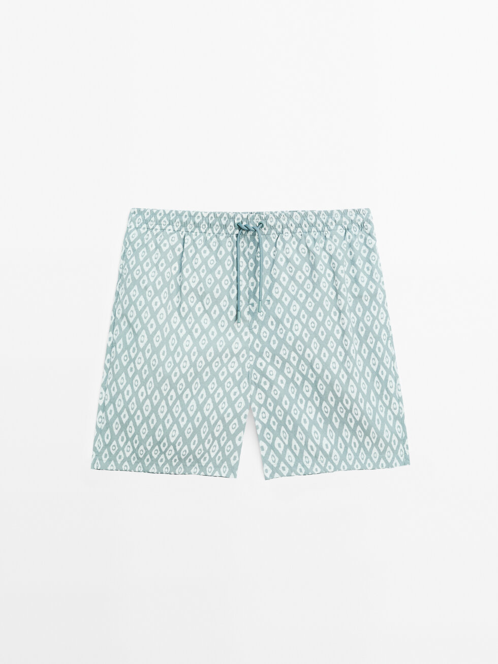 Short fit printed swimming trunks