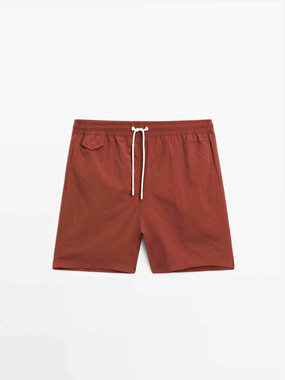 Plain regular fit swimming trunks
