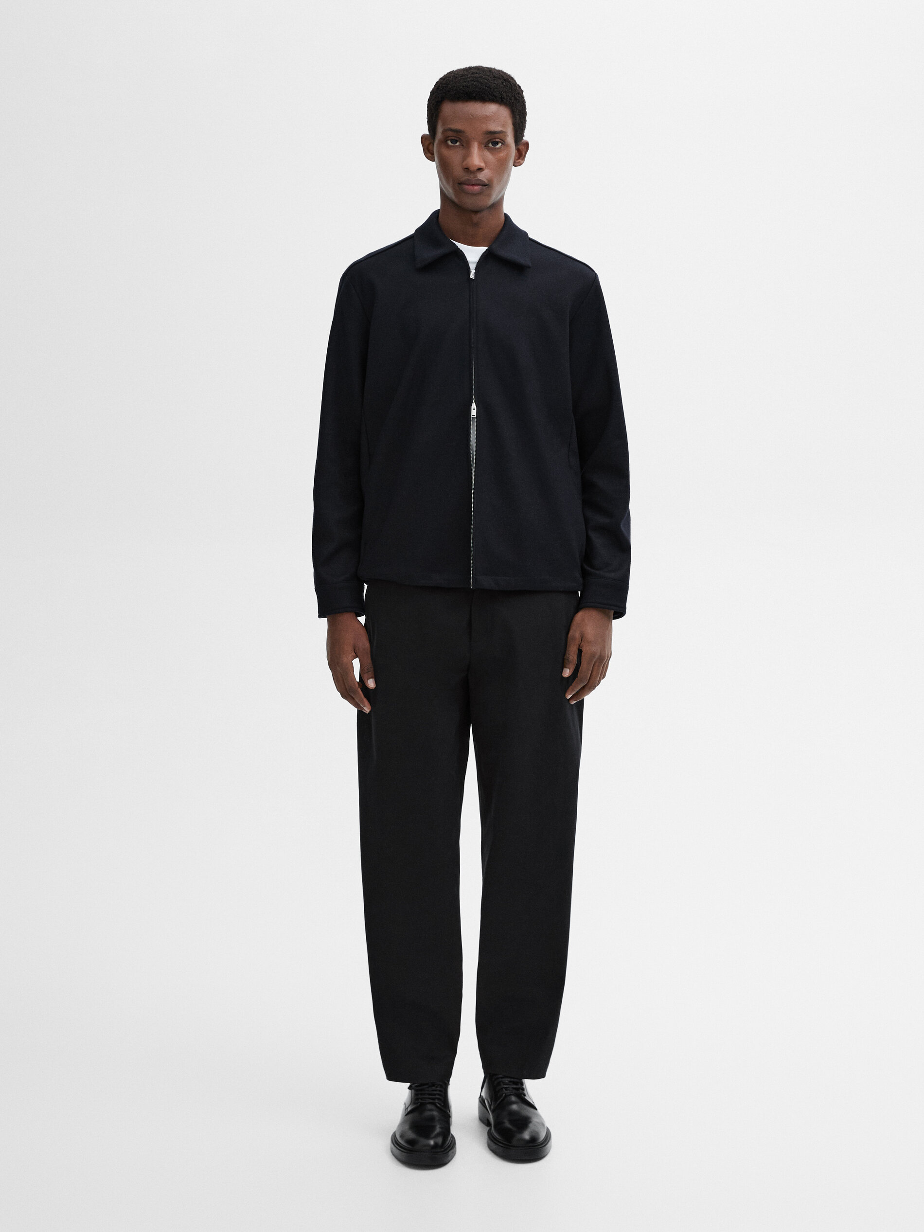 Veste Bas Ajustable - Bleu Marine - Xl - Massimo Dutti - Homme