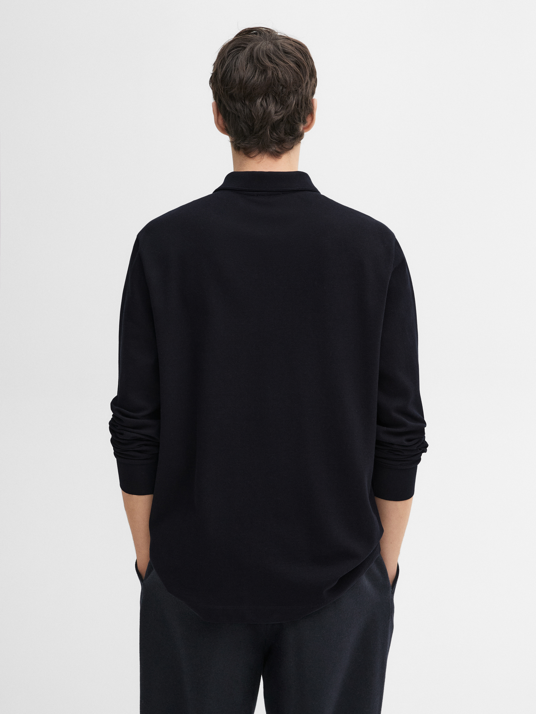 Cotton blend polo knit jumper_7