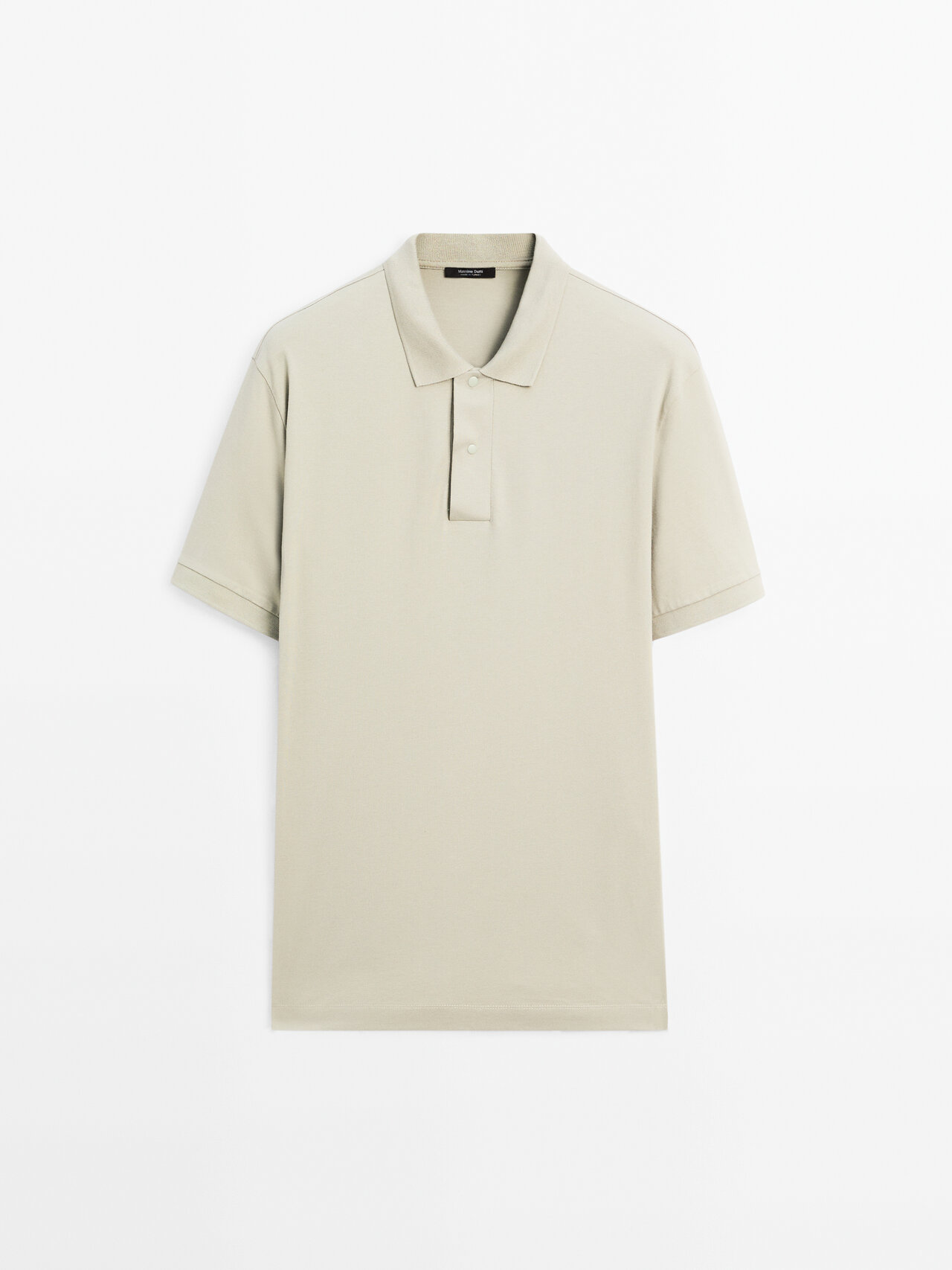 Massimo Dutti - Heren - Polo Van Katoenmix Met Drukknoop - Licht Groen - L