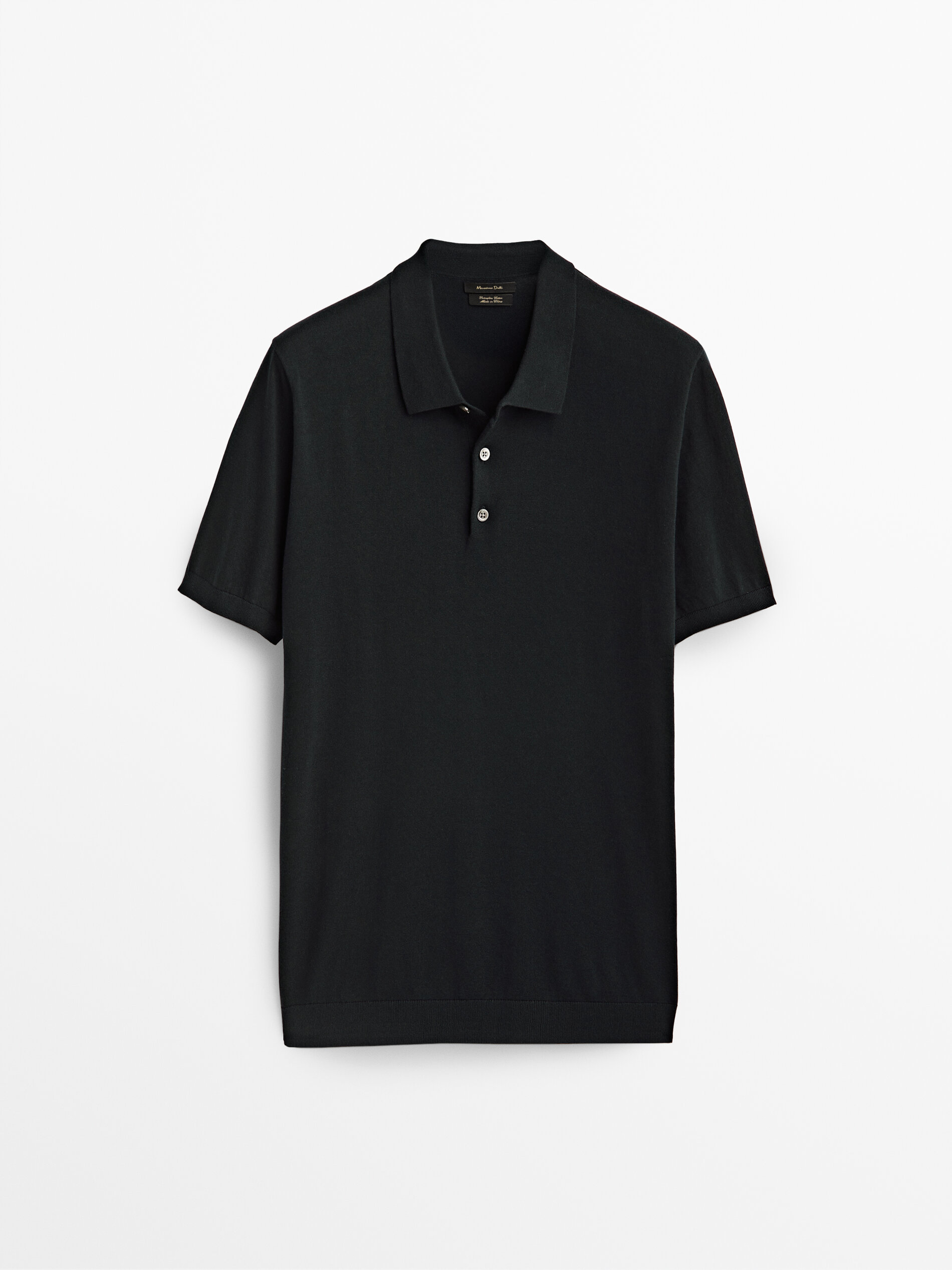 Men s Black Polo Shirts Massimo Dutti