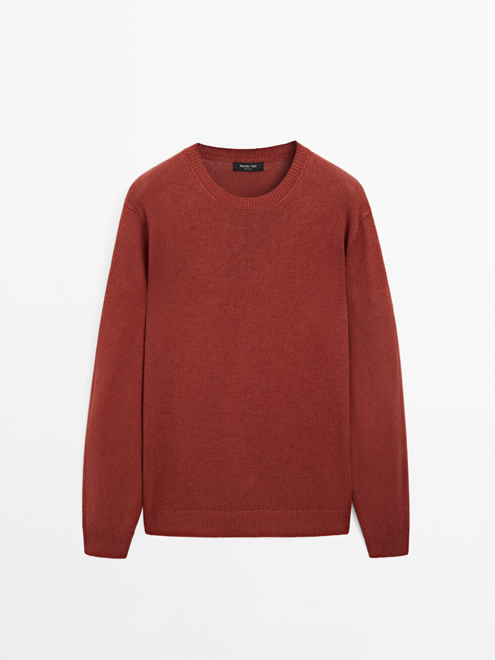 Pulover din tricot cu guler rotund