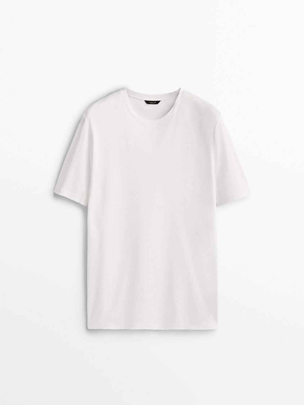 Short sleeve mercerised cotton T-shirt