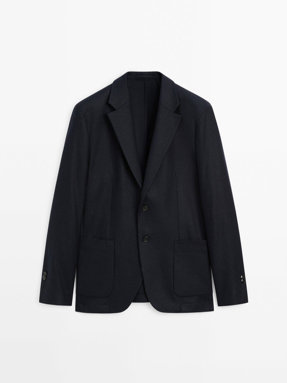 Blazer à chevrons en laine mélangée