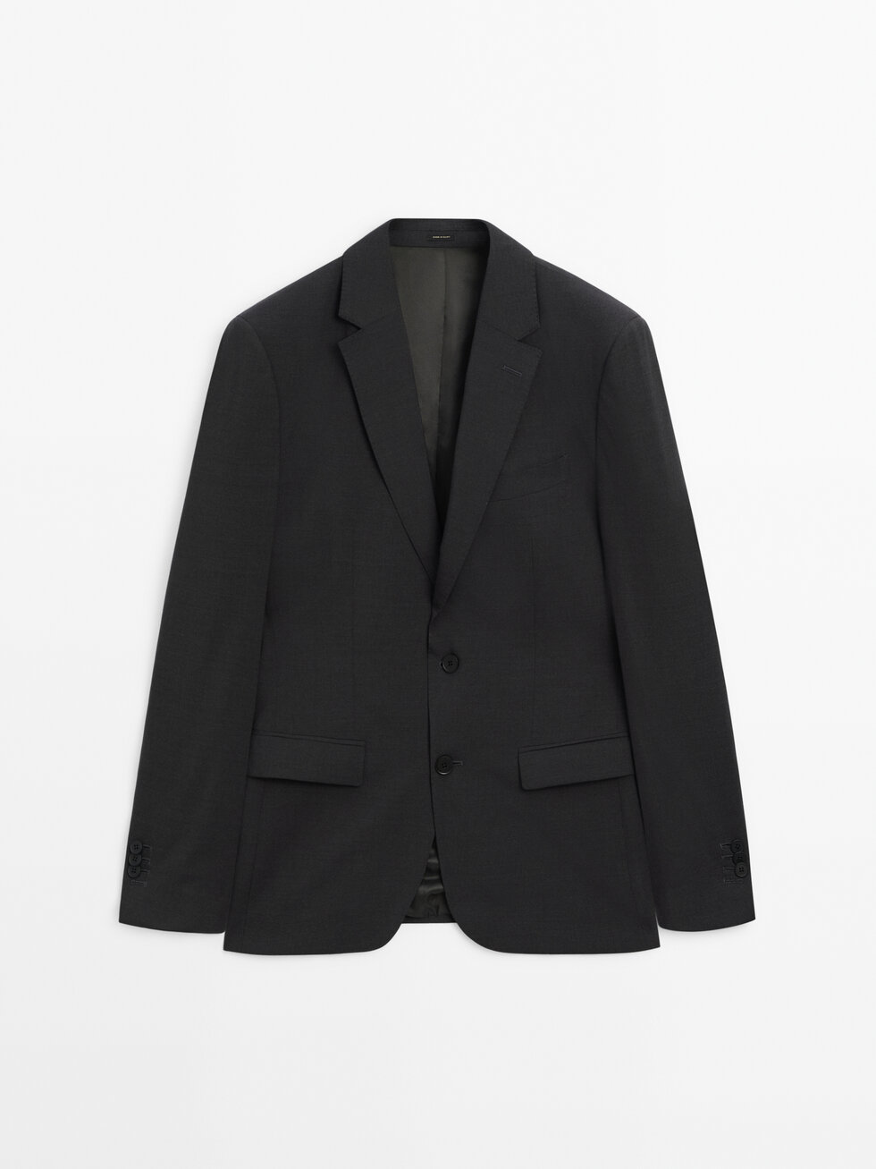 100% wool grey suit blazer