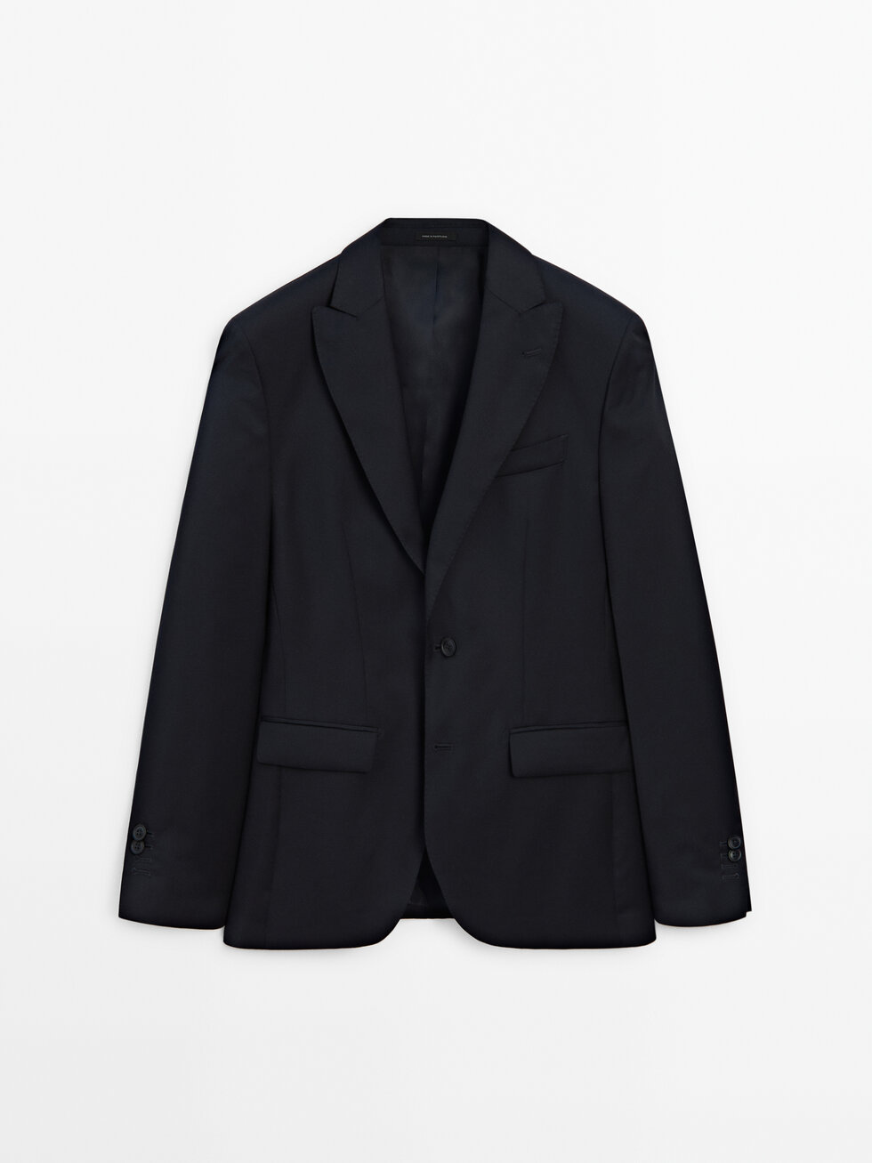 Plain 100% wool suit blazer