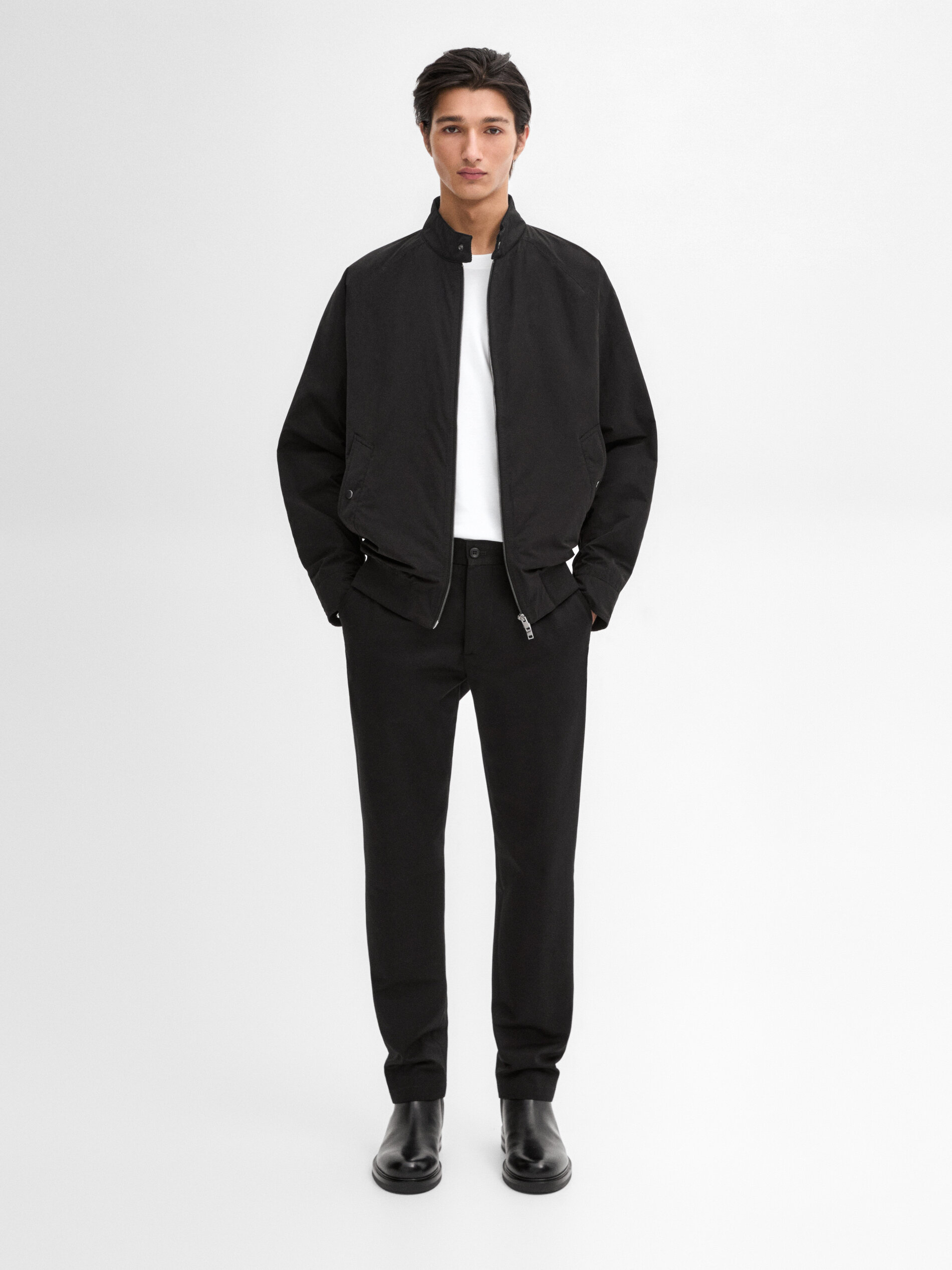 Veste Bomber - Noir - L - Massimo Dutti - Homme