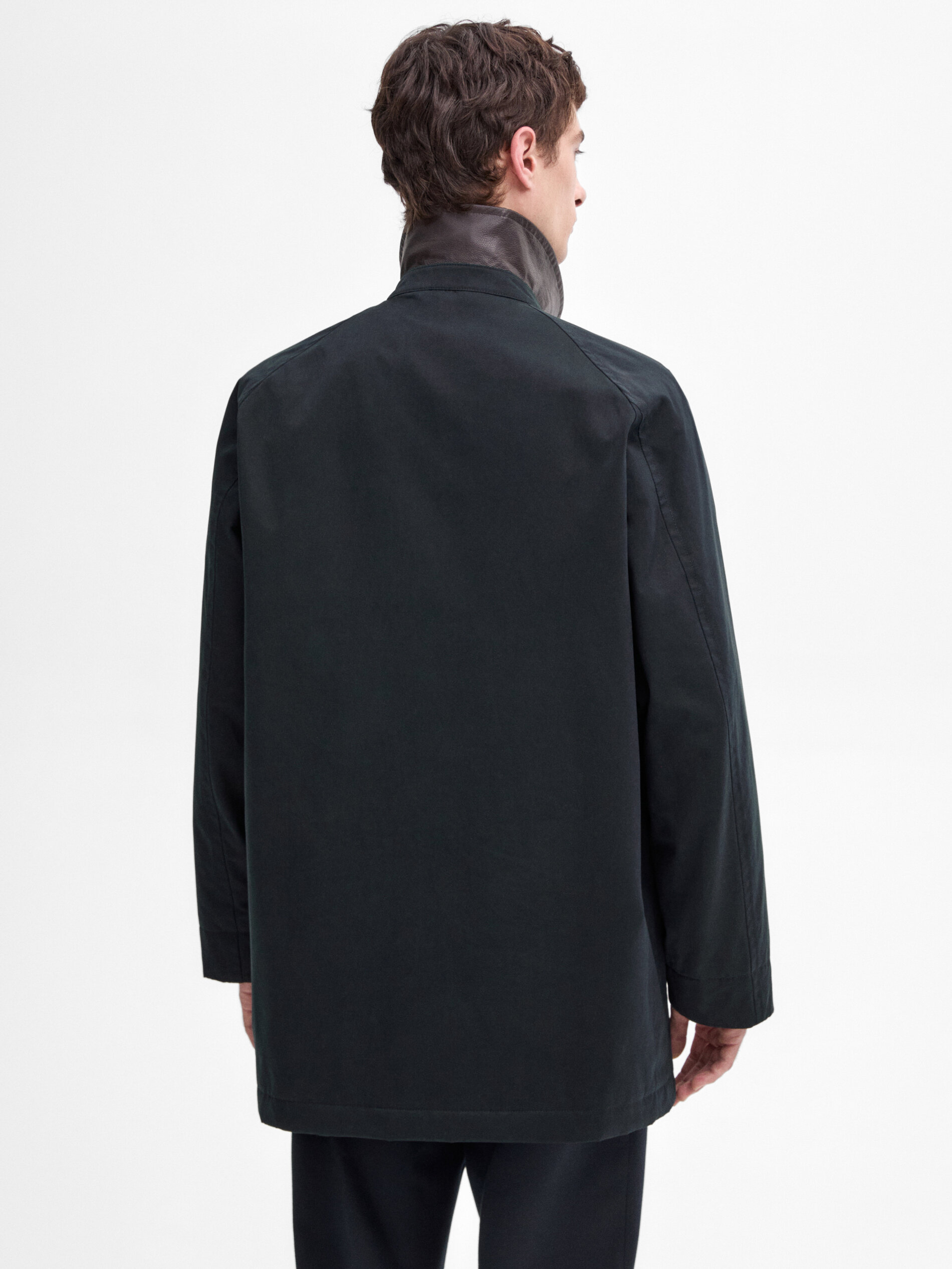 Trench Court Coton - Bleu Marine - Xl - Massimo Dutti - Homme