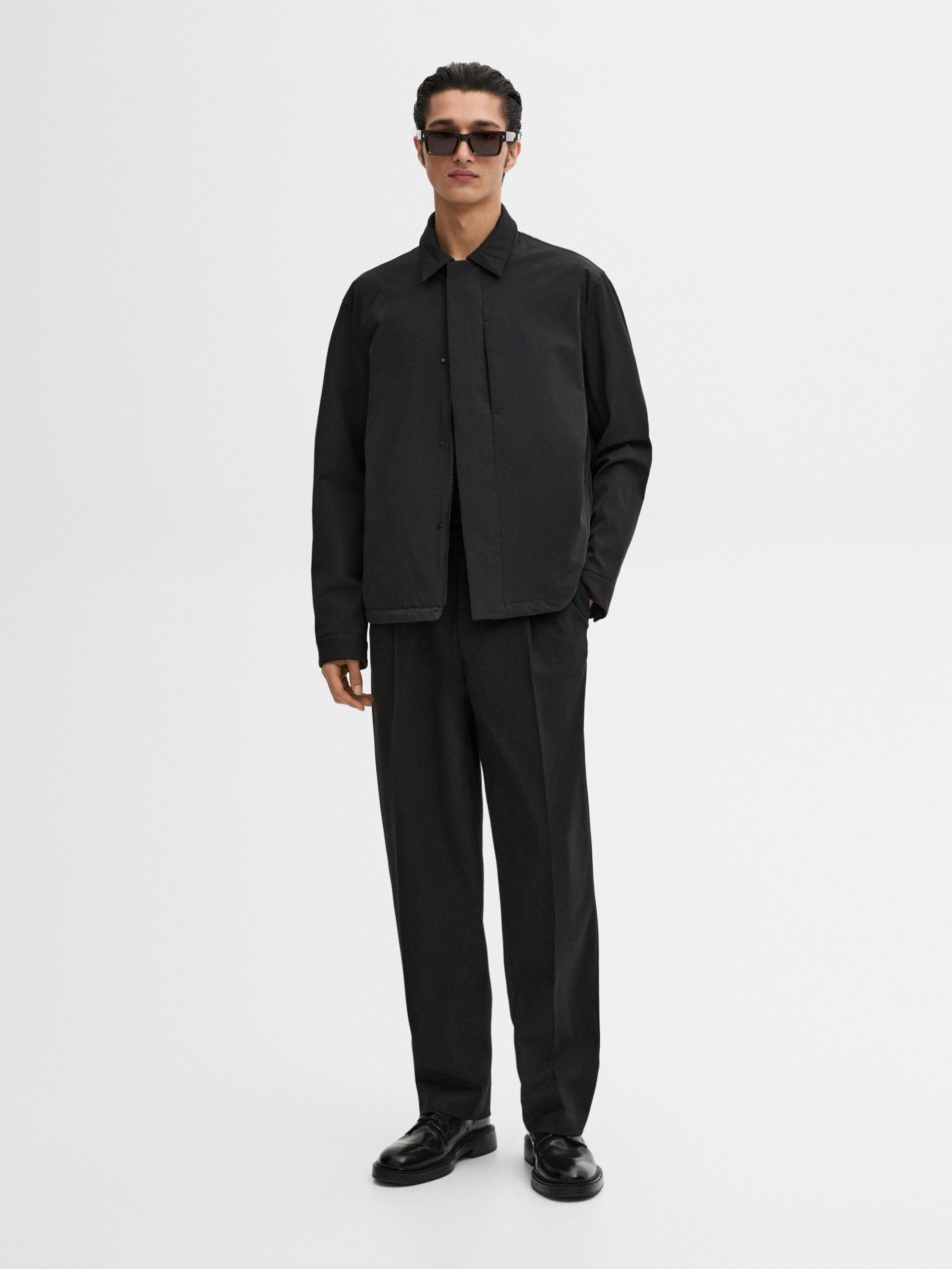 Veste Courte Stretch - Noir - Xl - Massimo Dutti - Homme