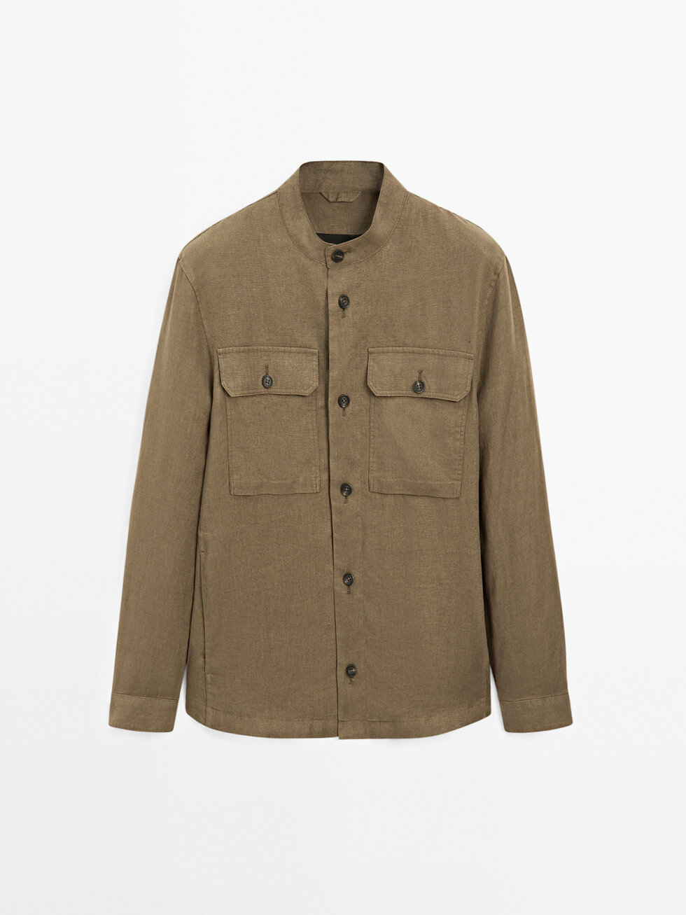 ★ Massimo Dutti★ Linen blend stand collar jacket 06704796 06704796830-o6.jpg?ts=