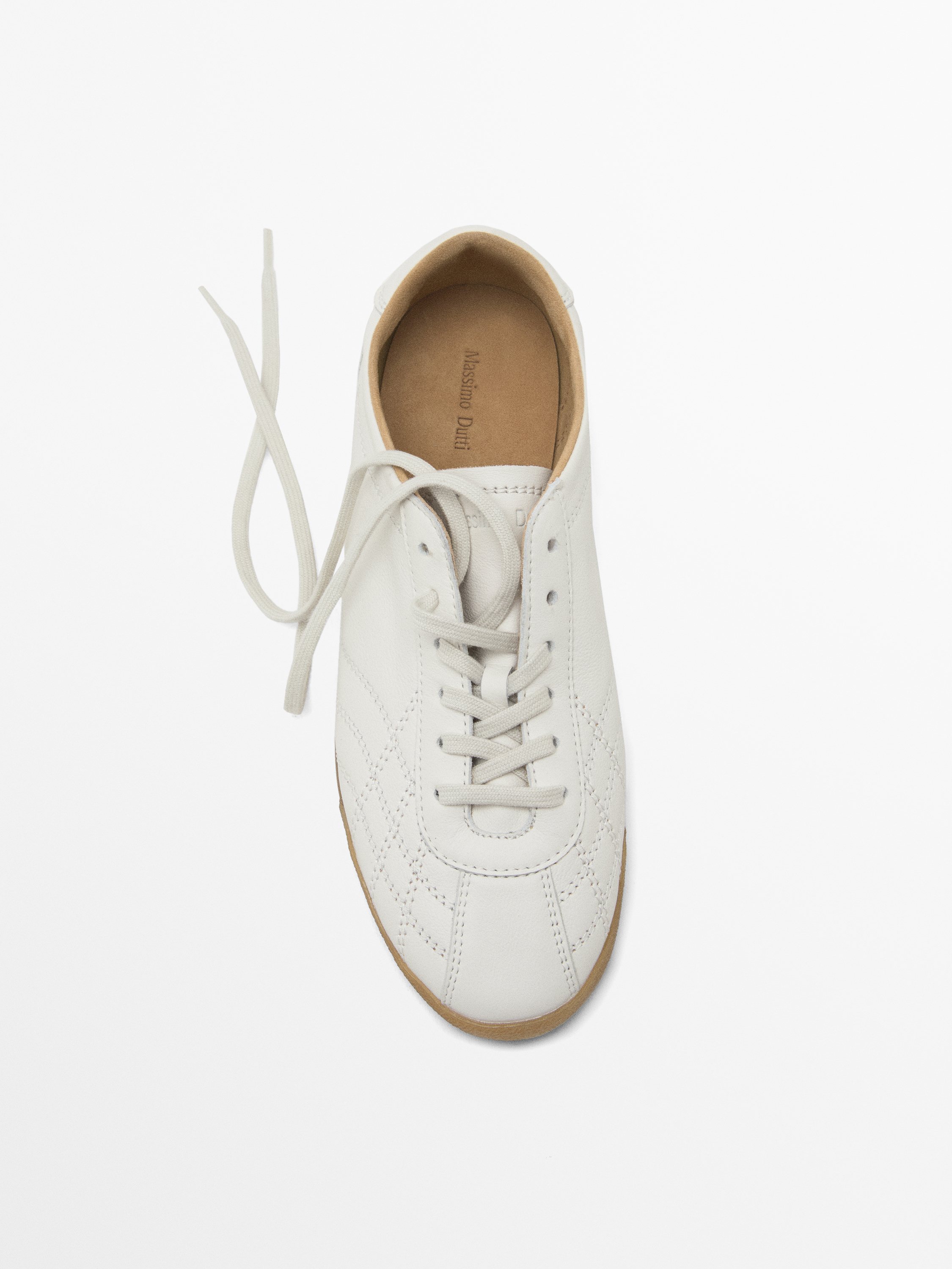 White topstitched trainers_5