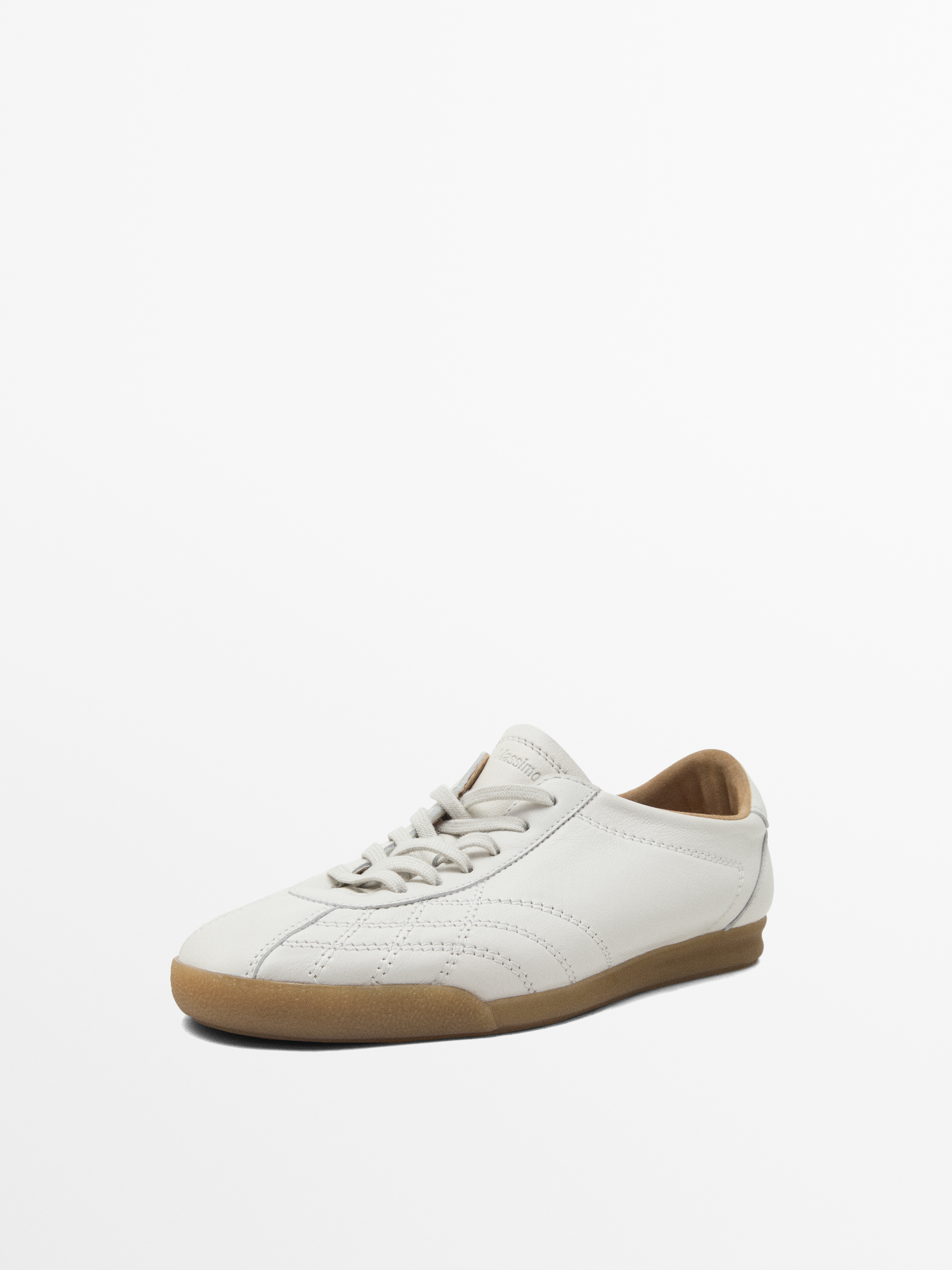 White topstitched trainers_7
