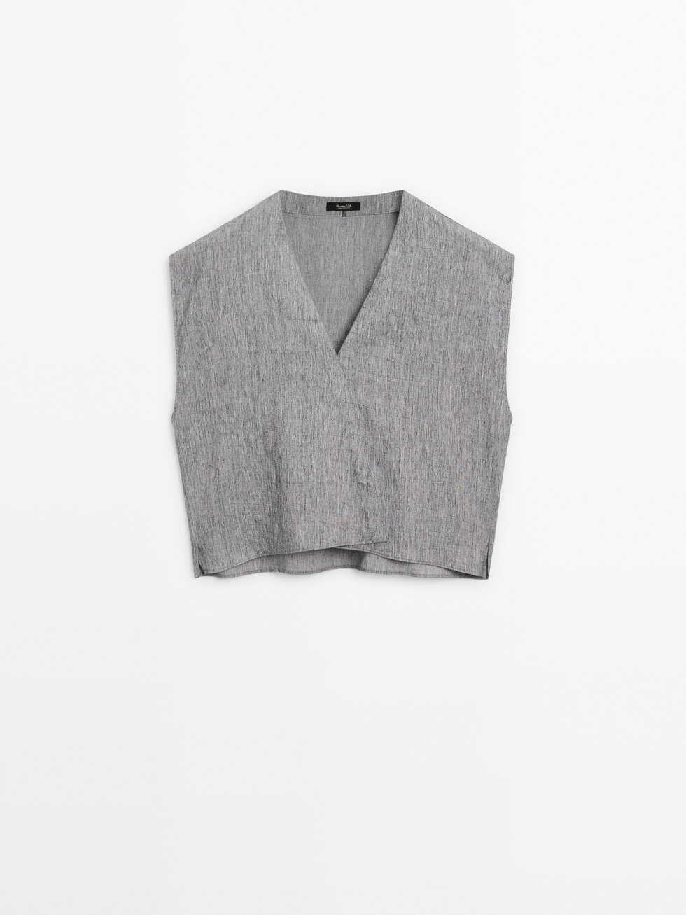 Chemise à col en V en coton