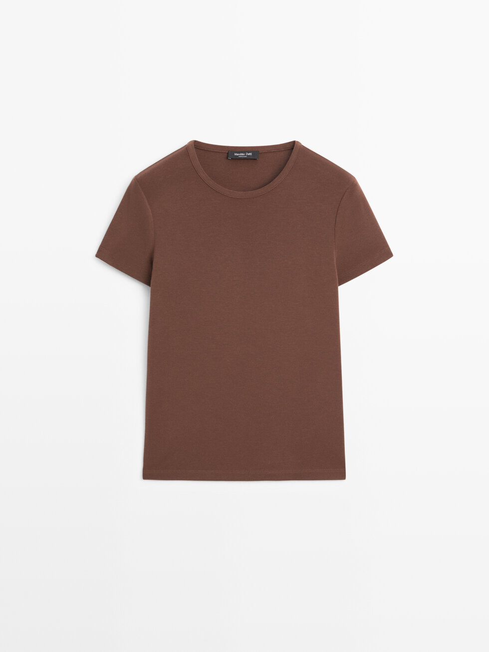 Lyocell blend short sleeve T-shirt · Brown, Black · T-shirt
