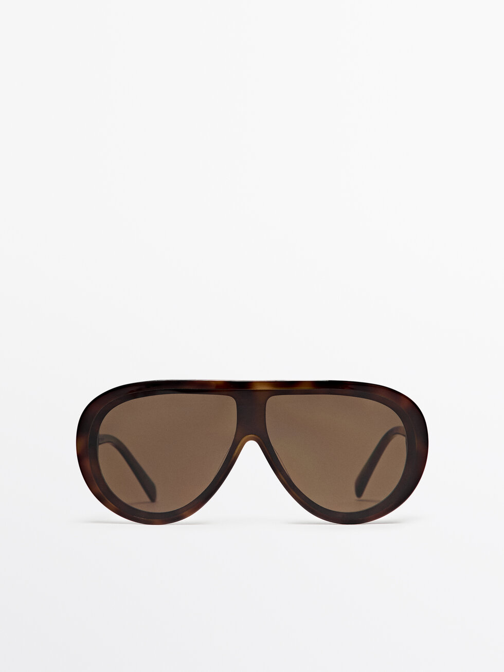 Tortoiseshell-effect aviator sunglasses